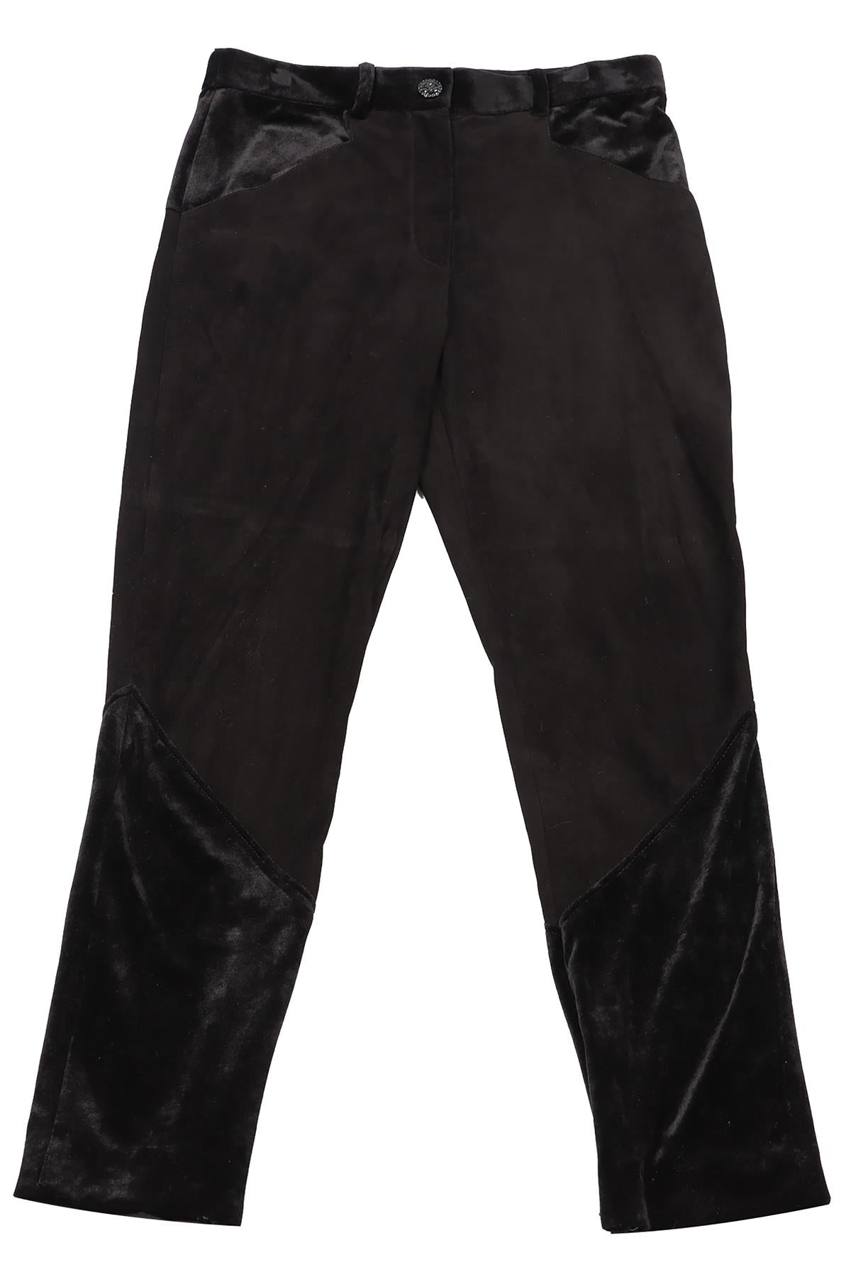 CHANEL 2022 SUEDE AND VELVET SKINNY PANTS IT 38 UK 6