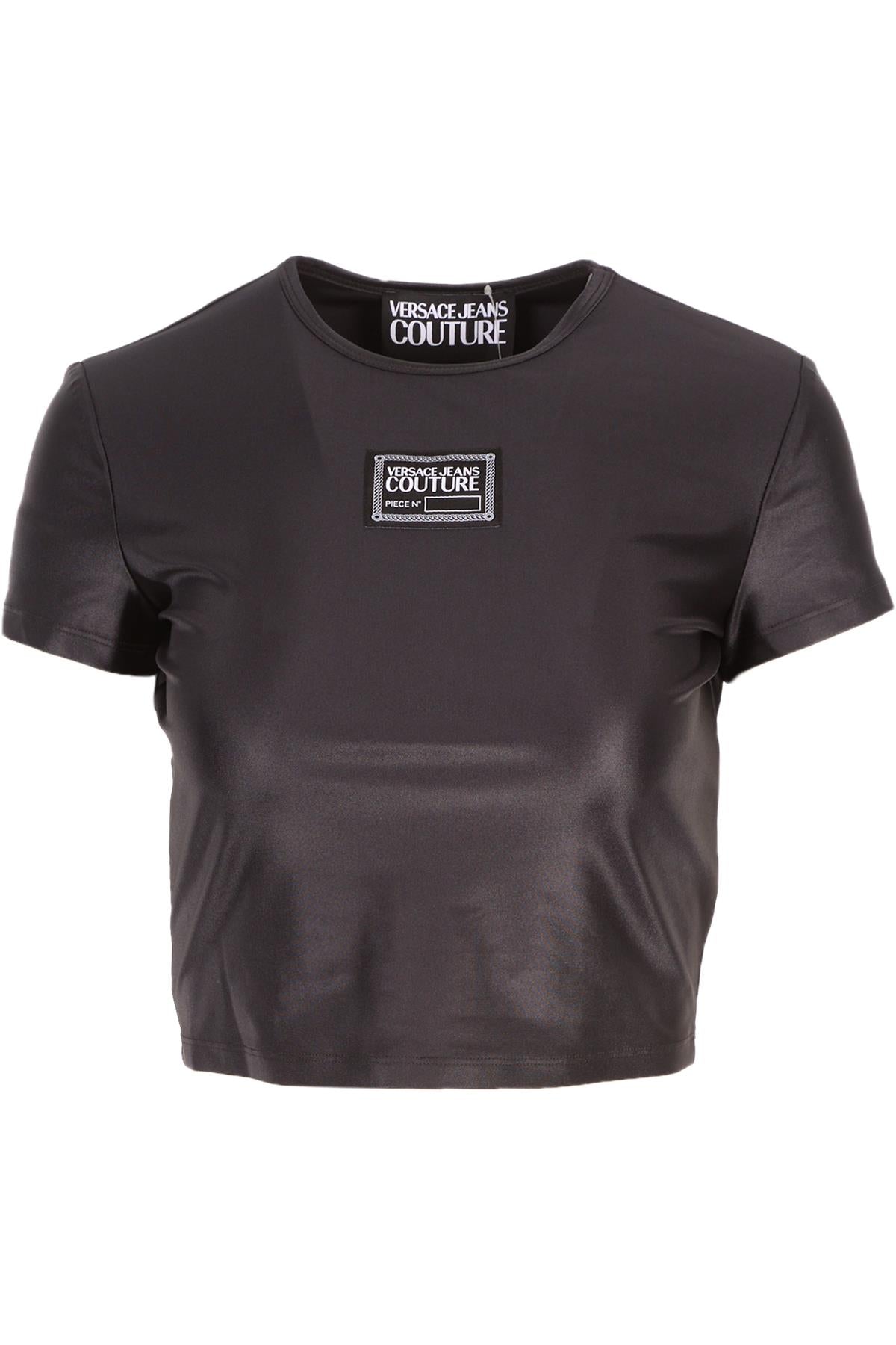 VERSACE JEANS COUTURE BLACK SATIN TOP MEDIUM