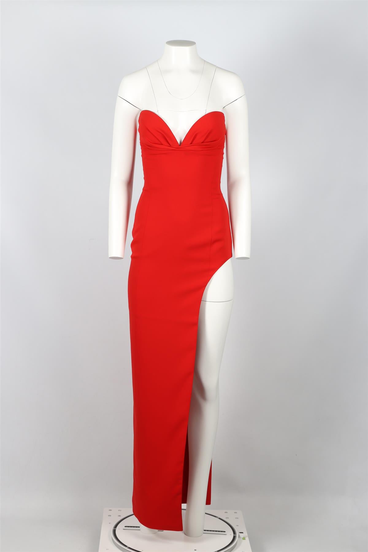 MÔNET STRAPLESS CREPE MAXI DRESS US 0 UK 4