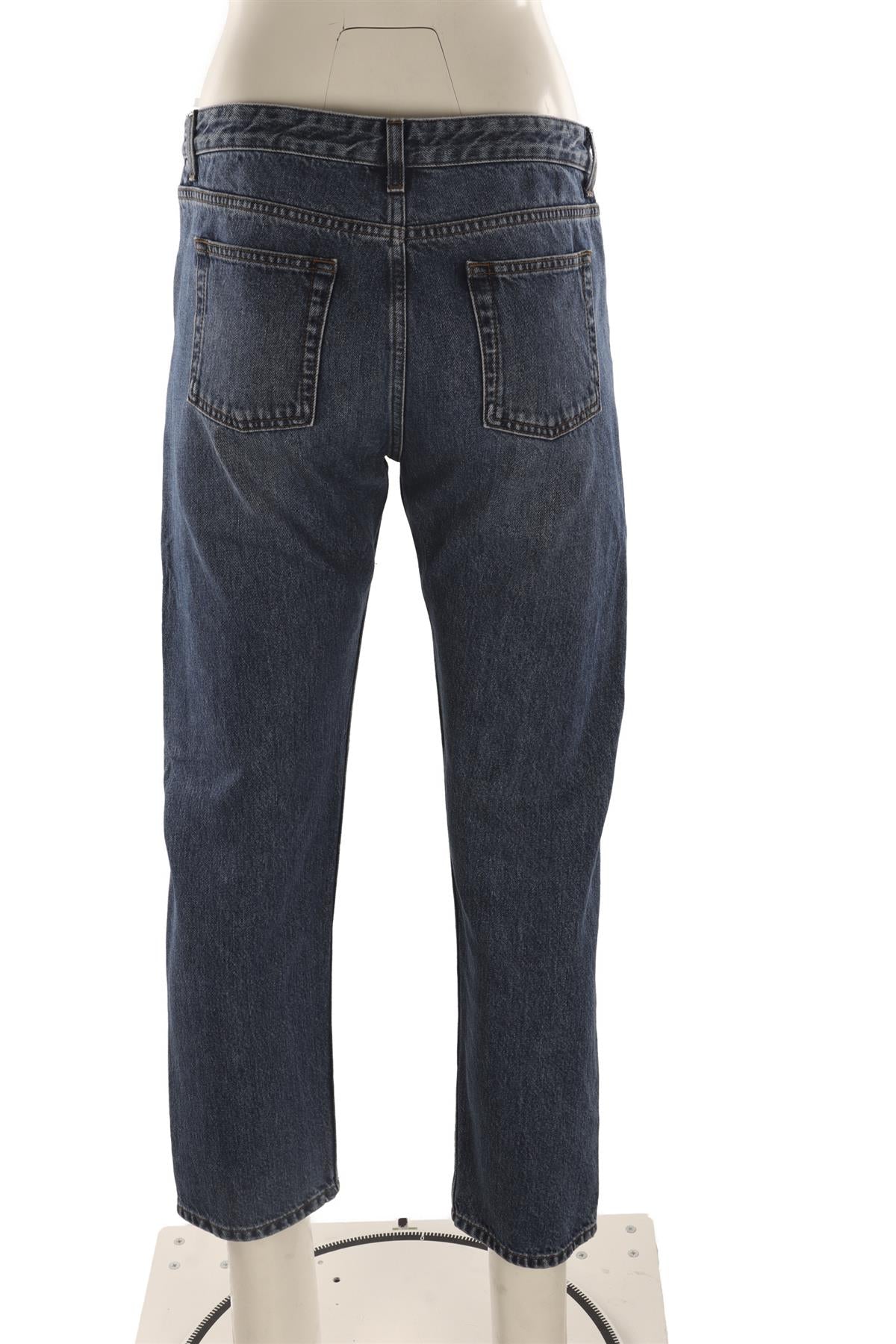 THE ROW BLUE HIGH RISE STRAIGHT LEG JEANS W26 UK 8