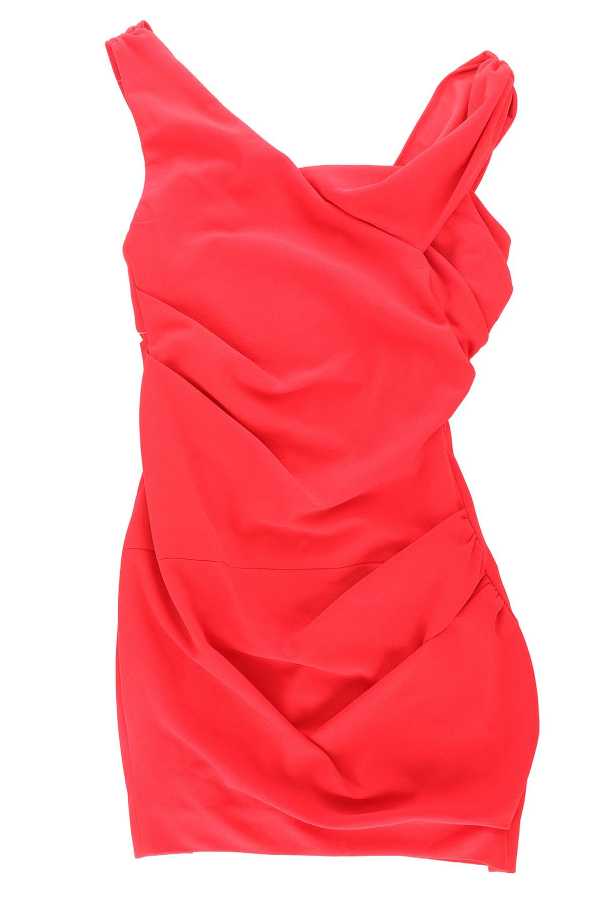FOR LOVE & LEMONS RED CREPE MINI DRESS XSMALL