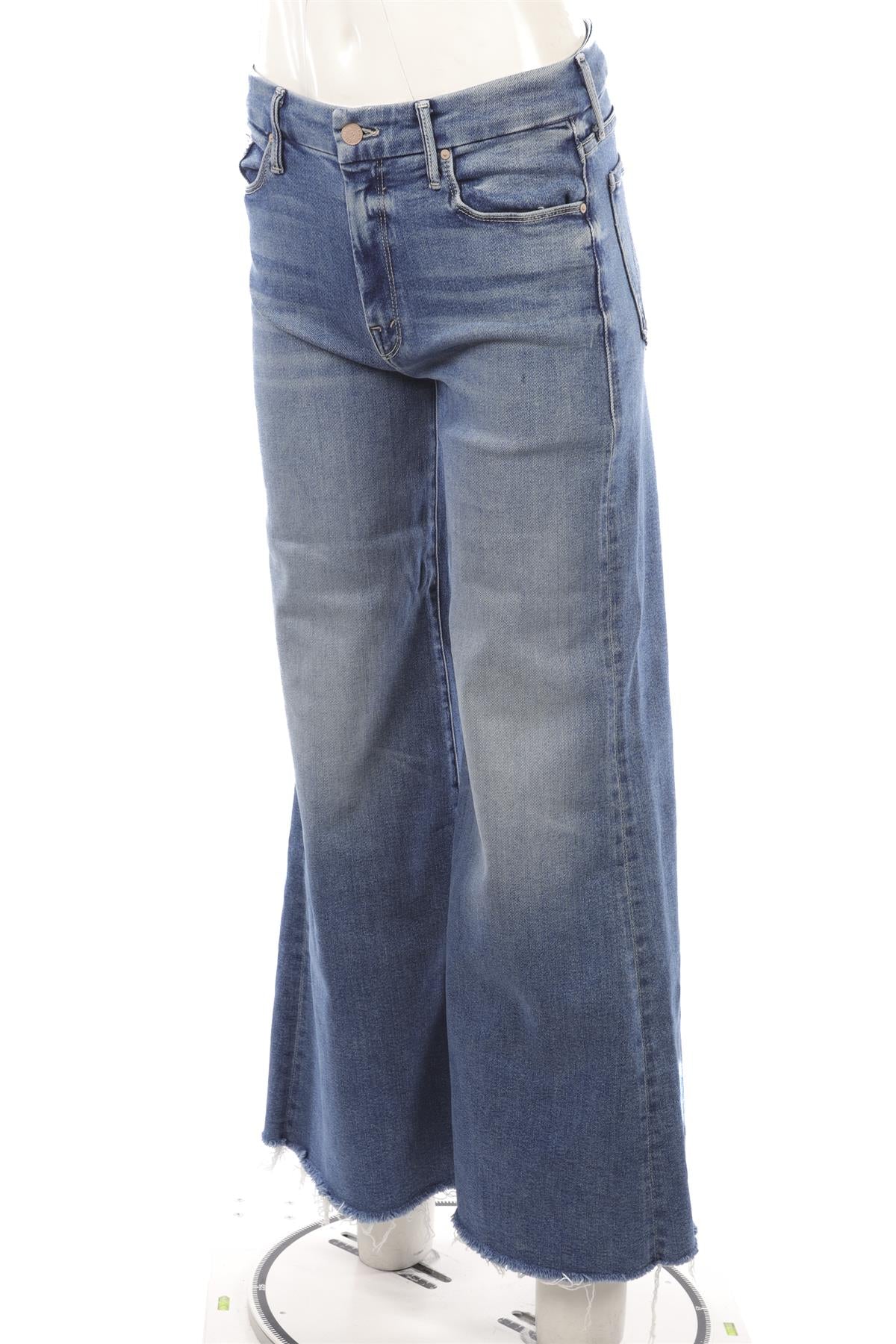MOTHER BLUE HIGH RISE WIDE LEG JEANS W28
