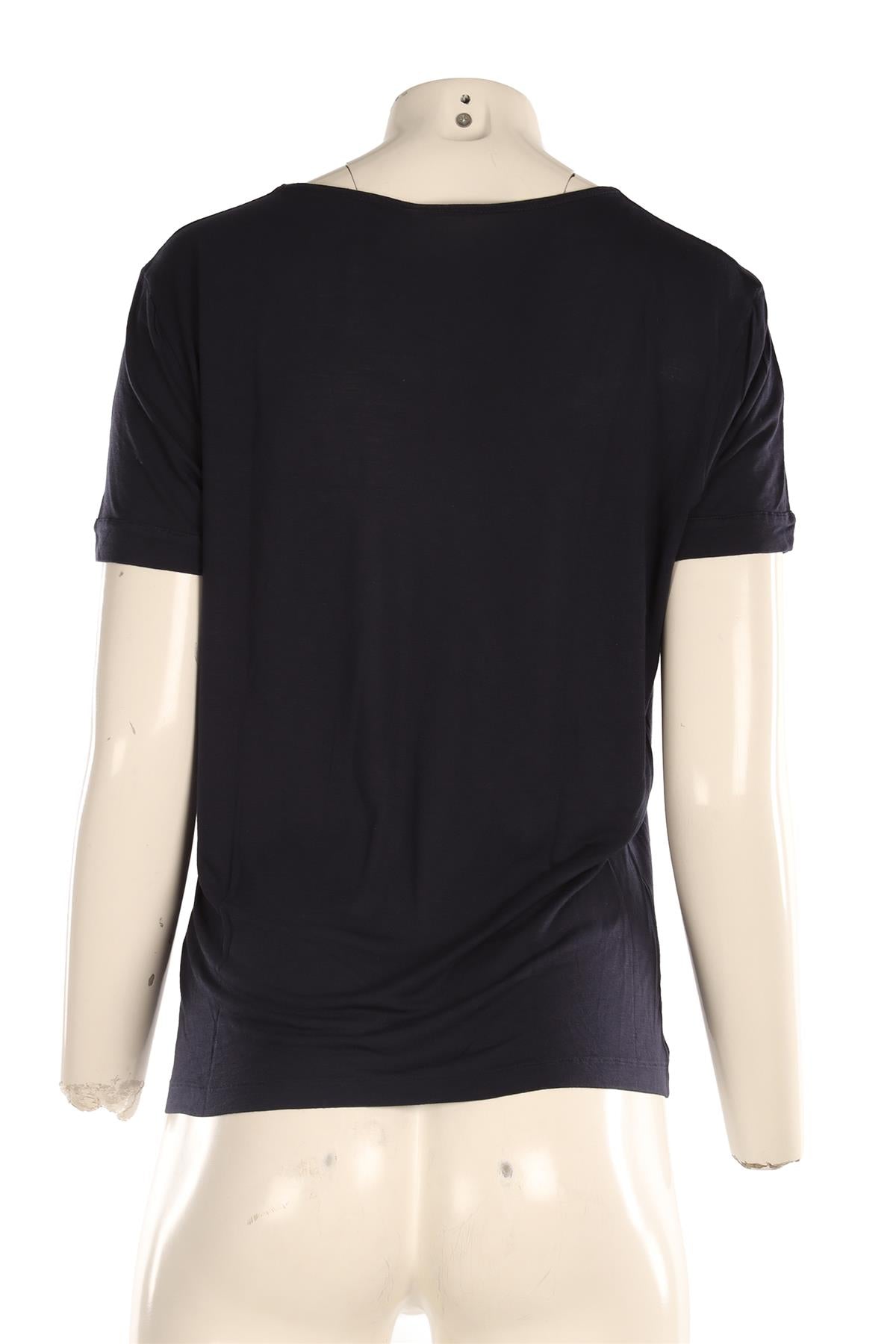 BOTTEGA VENETA NAVY JERSEY T-SHIRT IT 44 UK 12