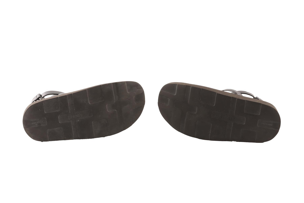 HERMÈS BLACK ENID LEATHER PLATFORM SANDALS EU 36 UK 3 US 6