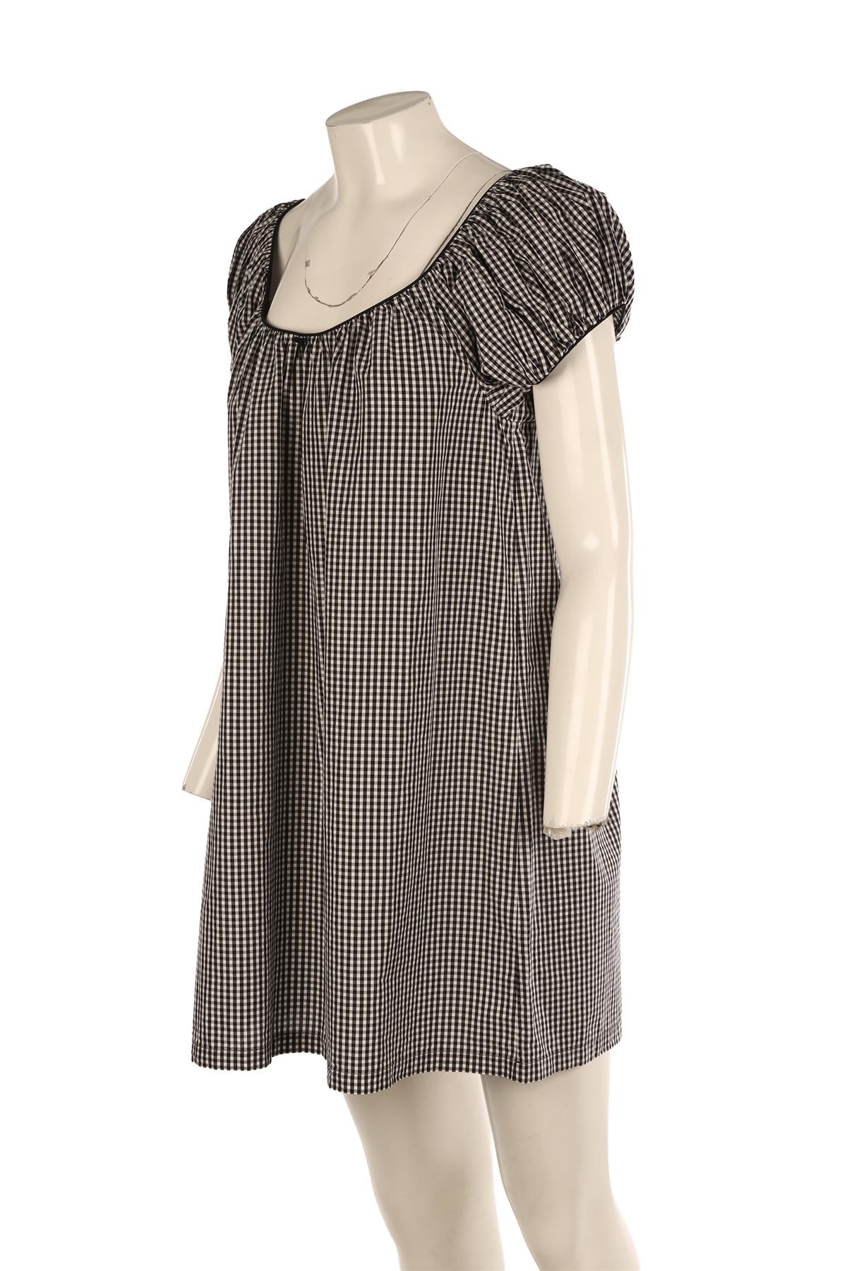 DOEN BLACK COTTON DRESS MEDIUM