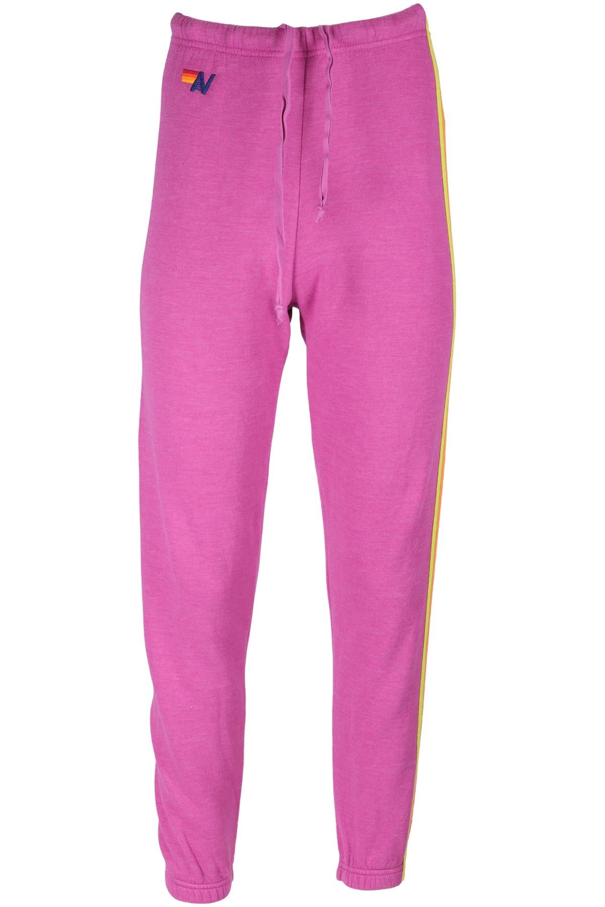 AVIATOR NATION PINK COTTON TRACK PANTS XSMALL