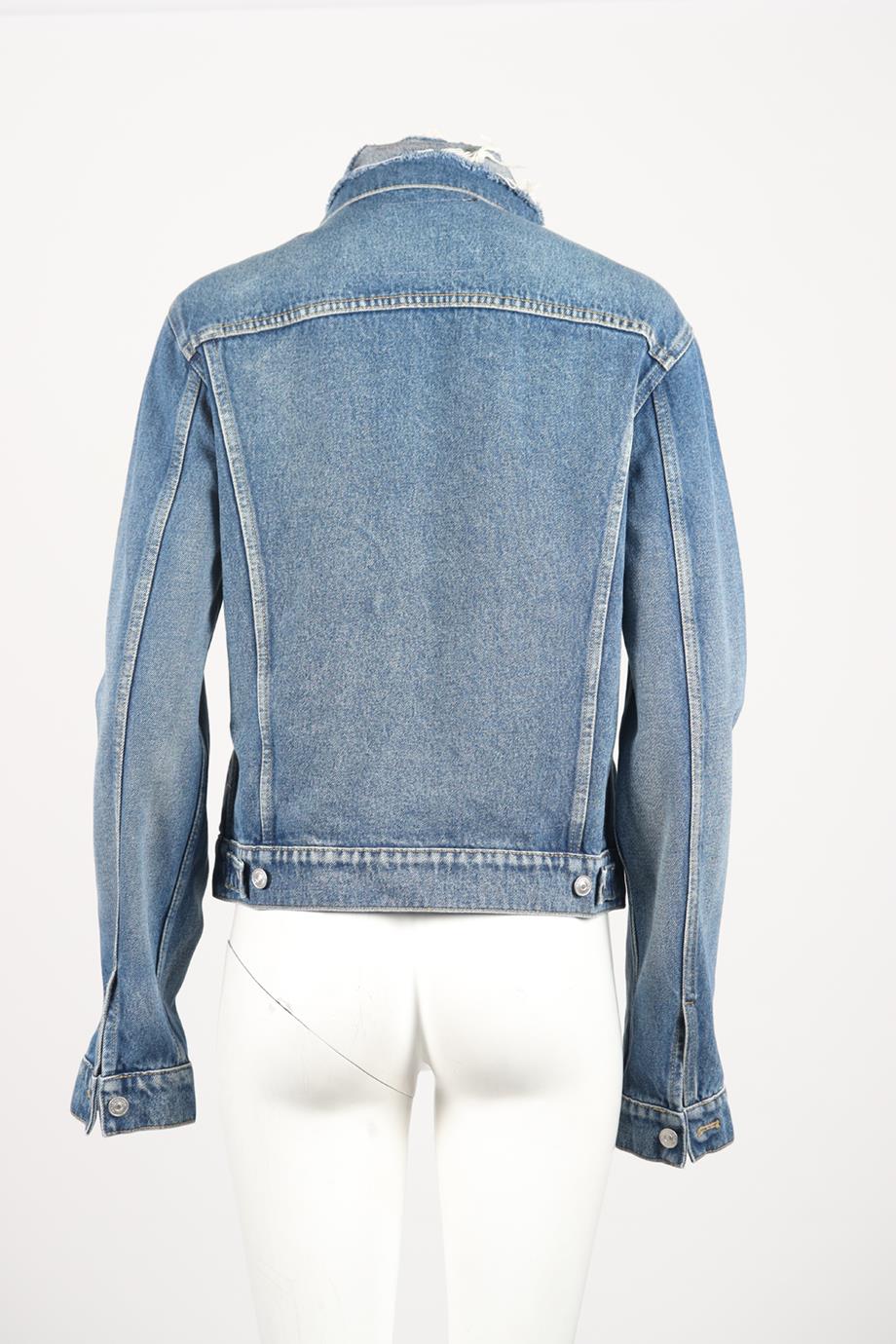 BALENCIAGA DISTRESSED DENIM JACKET FR 46 UK 18