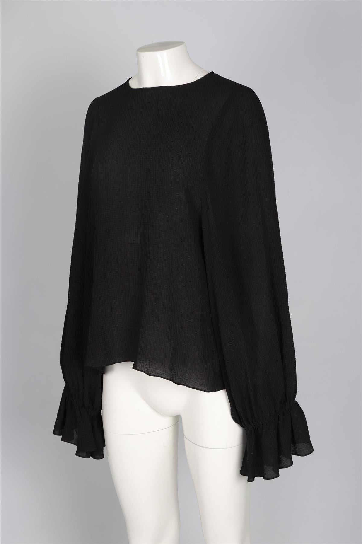 RAEY BLACK SILK TOP UK 12