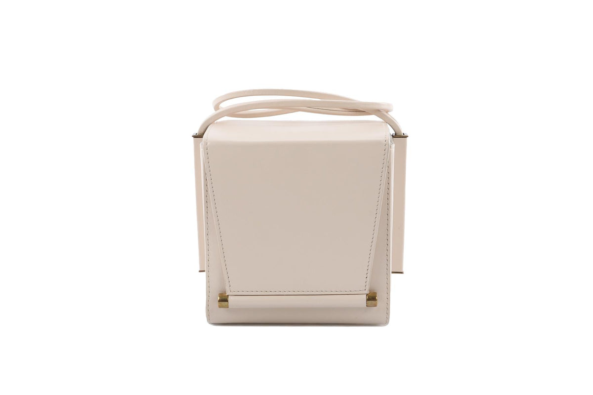 ROKSANDA IVORY BOX LEATHER CLUTCH