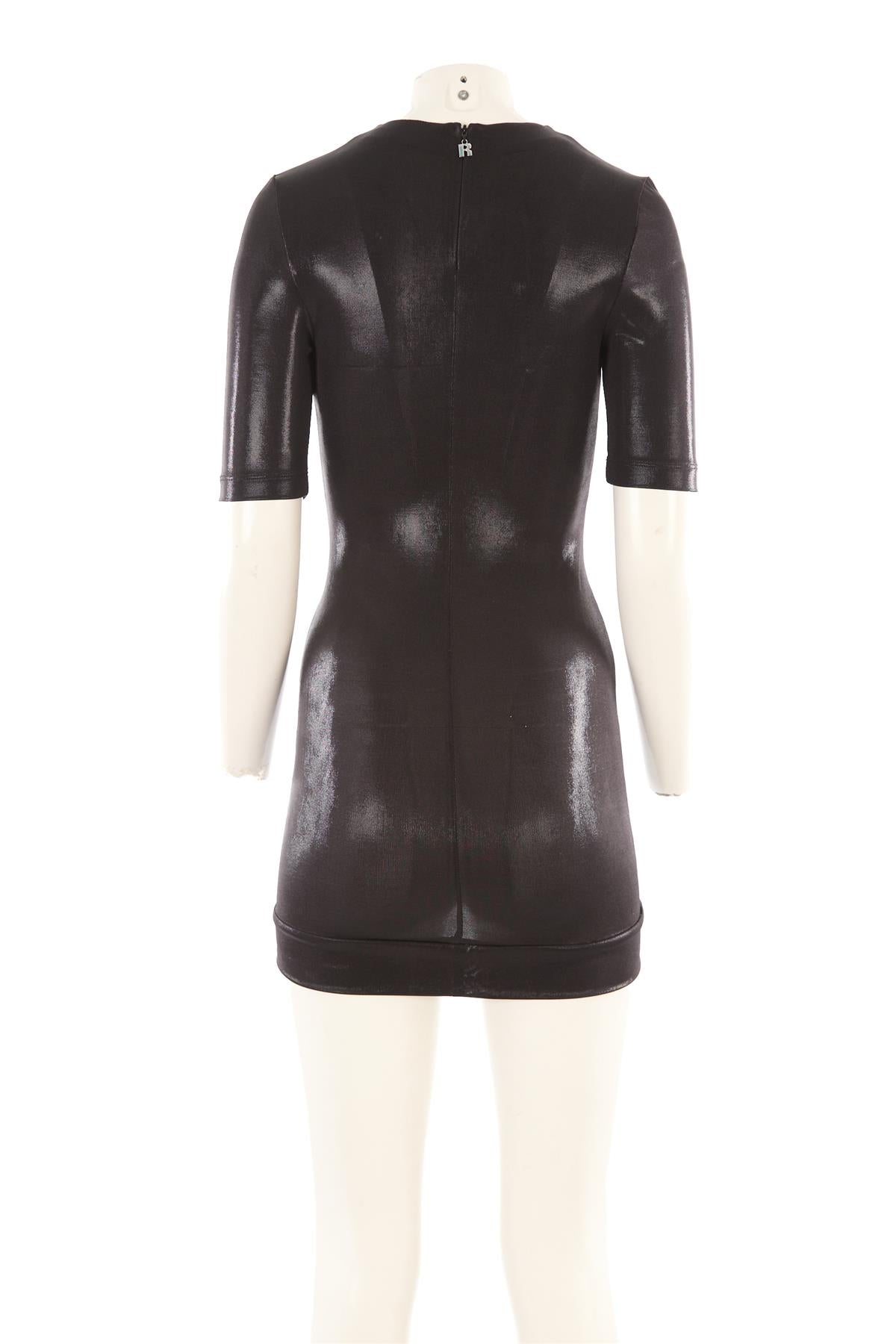 ROTATE BIRGER CHRISTENSEN BLACK JERSEY MINI DRESS DK 34 UK 6