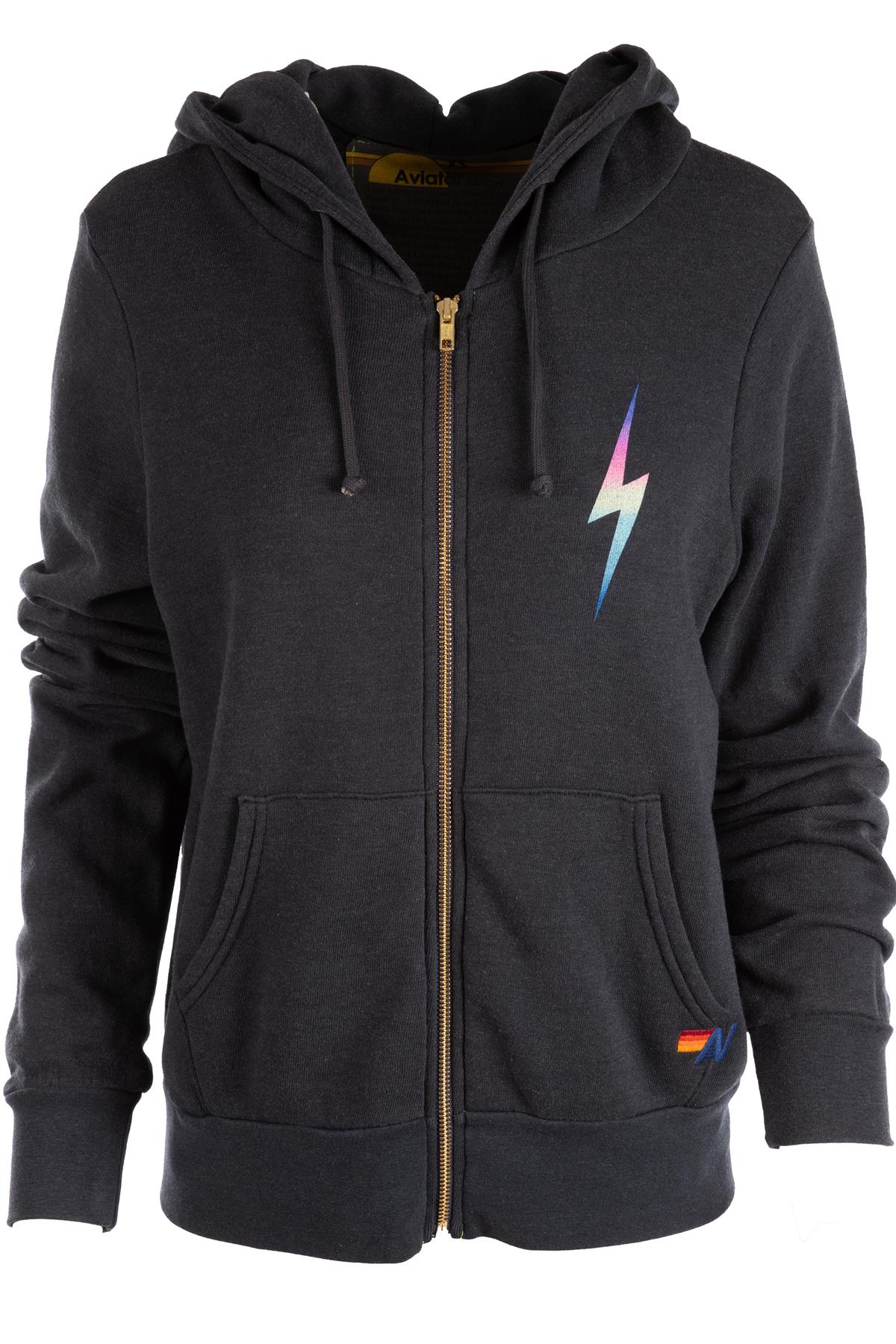 AVIATOR NATION GREY COTTON HOODIE XSMALL