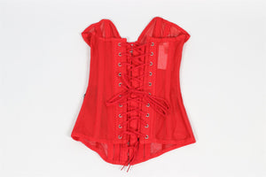 AGENT PROVOCATEUR RED MESH CORSET SMALL A-B