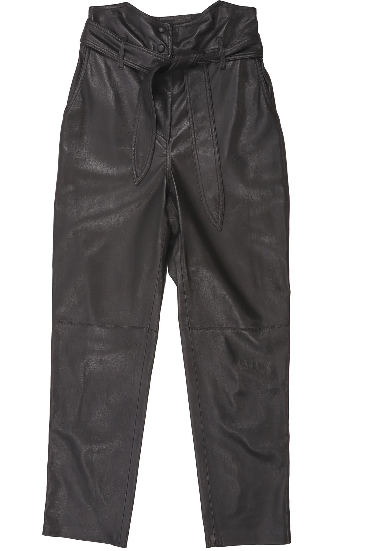 BLACK FAUX LEATHER PANTS