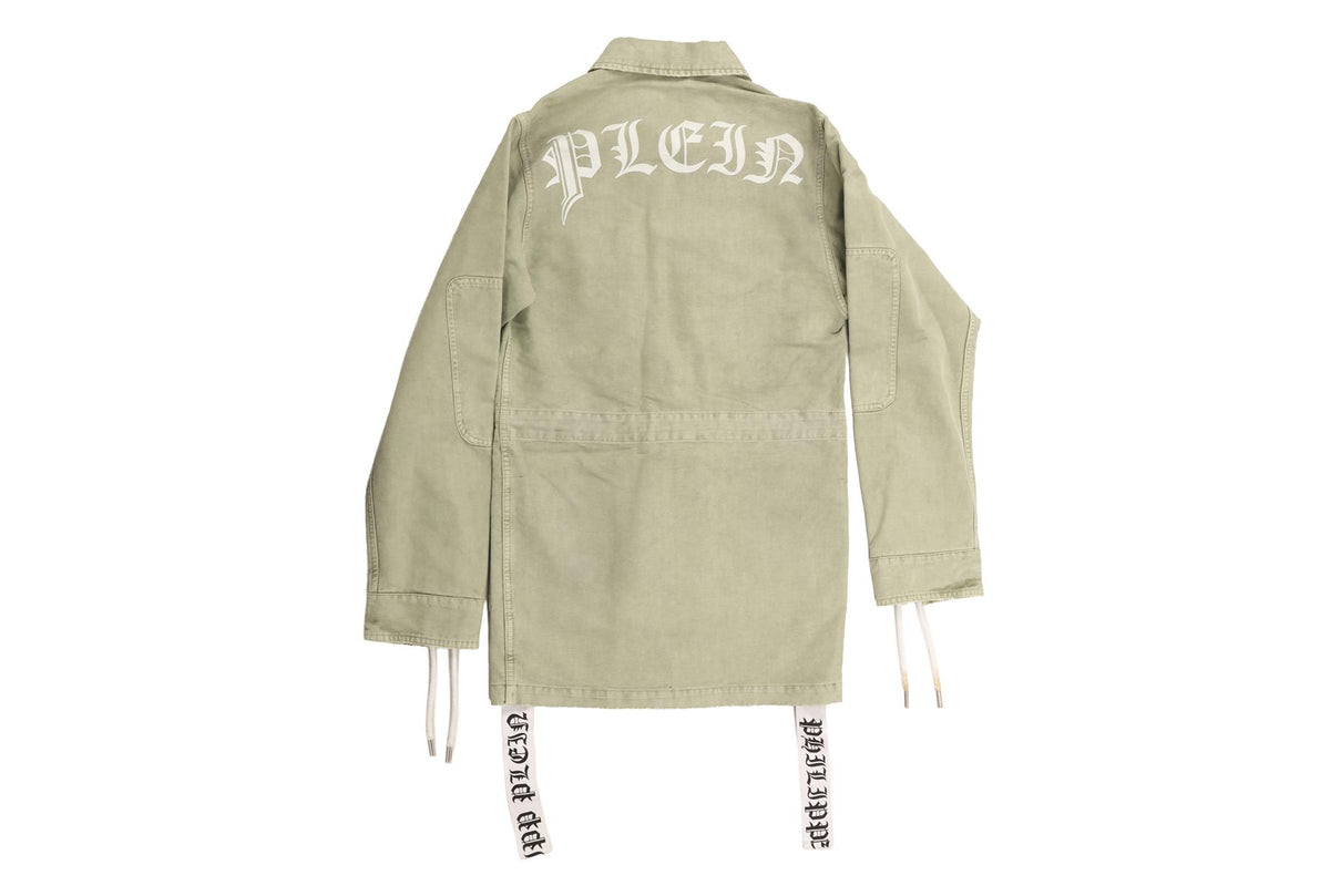 PHILIPP PLEIN GREEN COTTON JACKET XSMALL