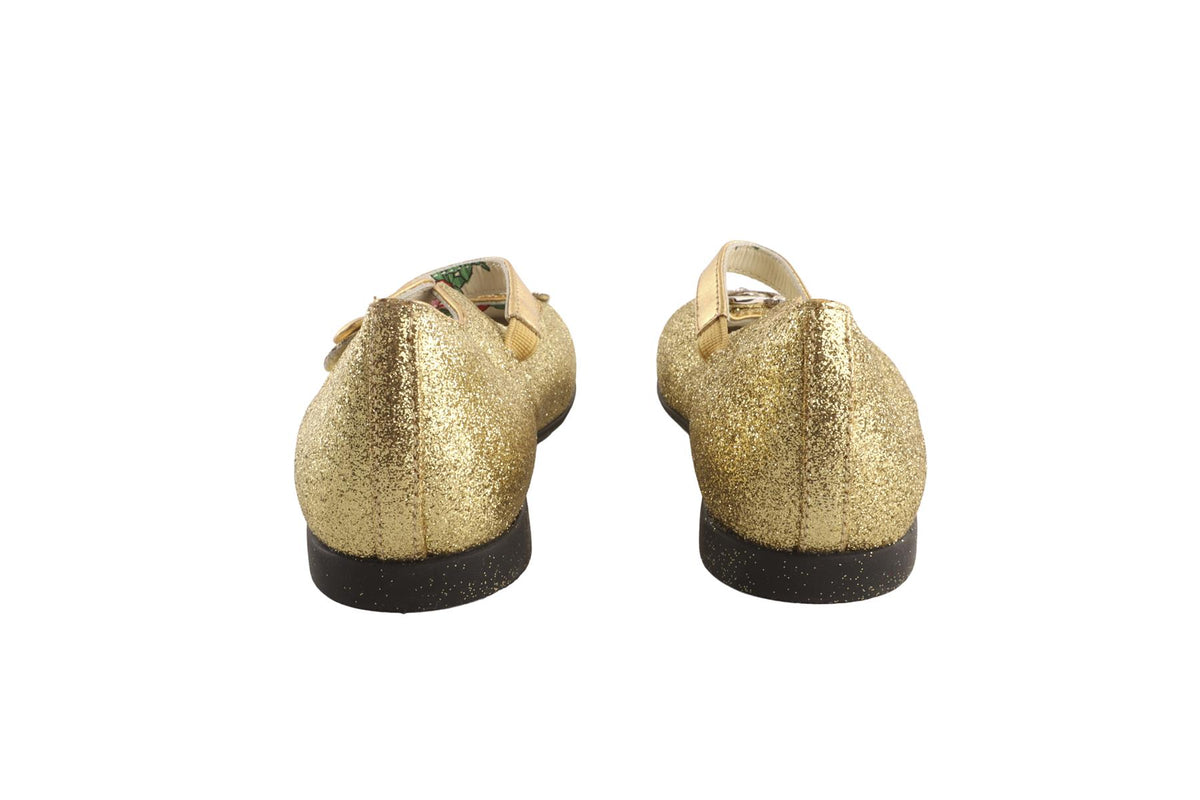 GUCCI GOLD KIDS GIRLS BALLET FLATS EU 25 UK 7 US 10