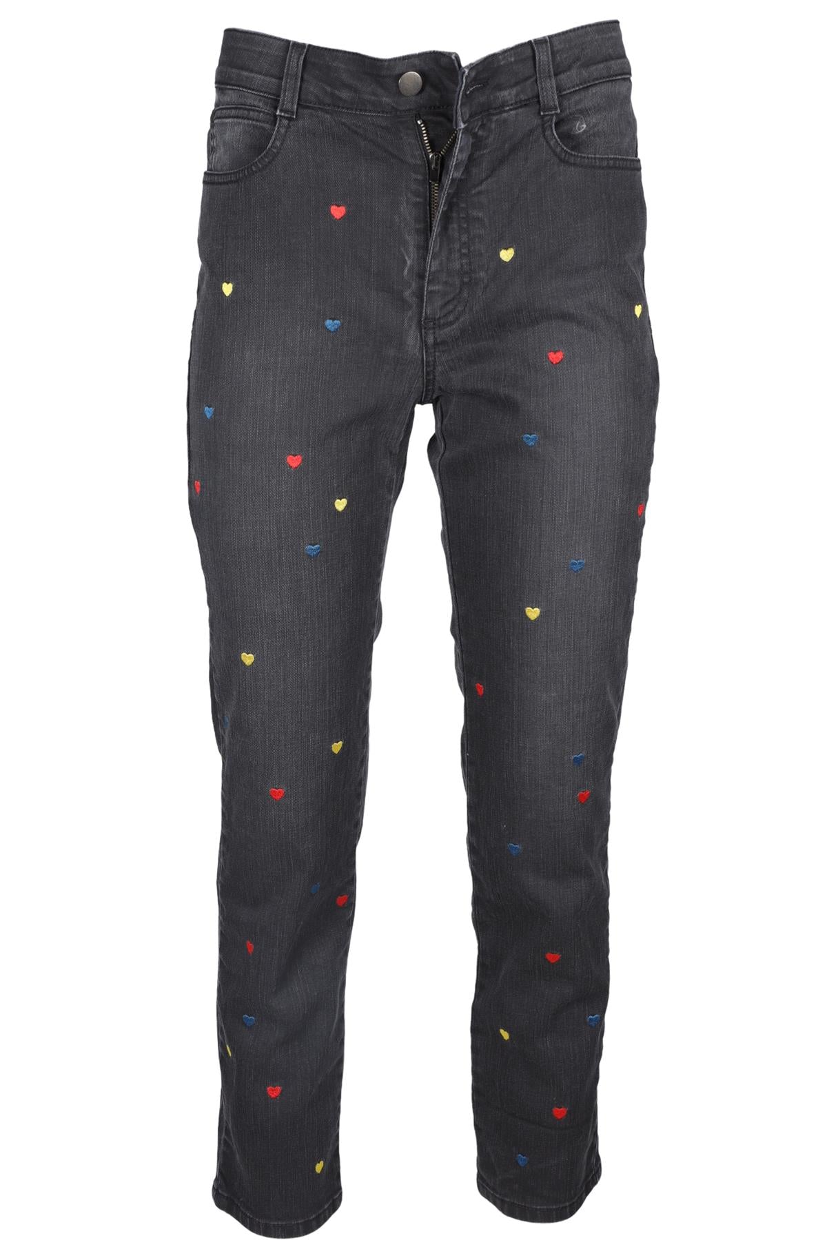 STELLA MCCARTNEY GREY HIGH RISE STRAIGHT LEG JEANS W29 UK 10-12