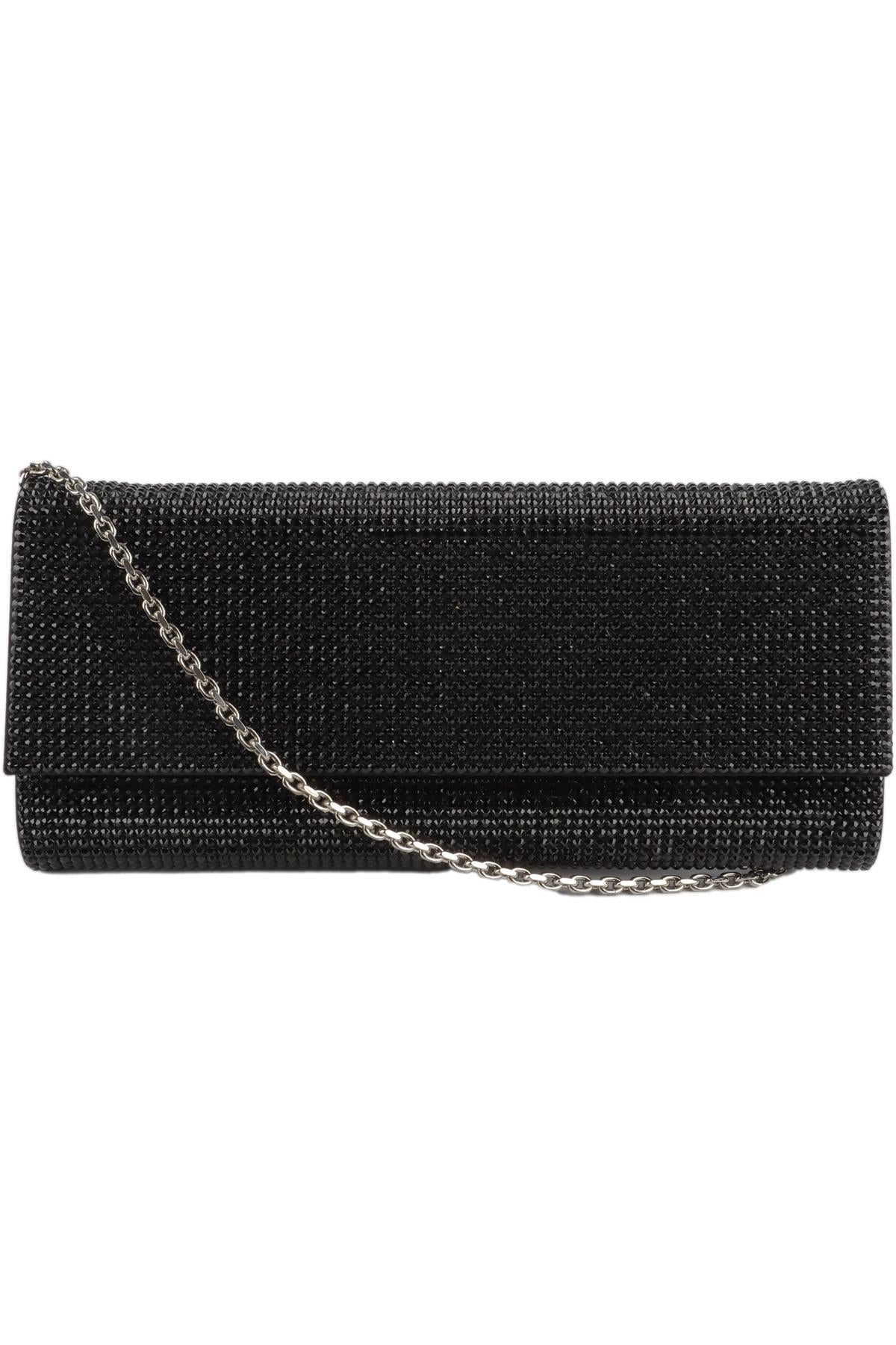JUDITH LEIBER BLACK CRYSTAL CLUTCH