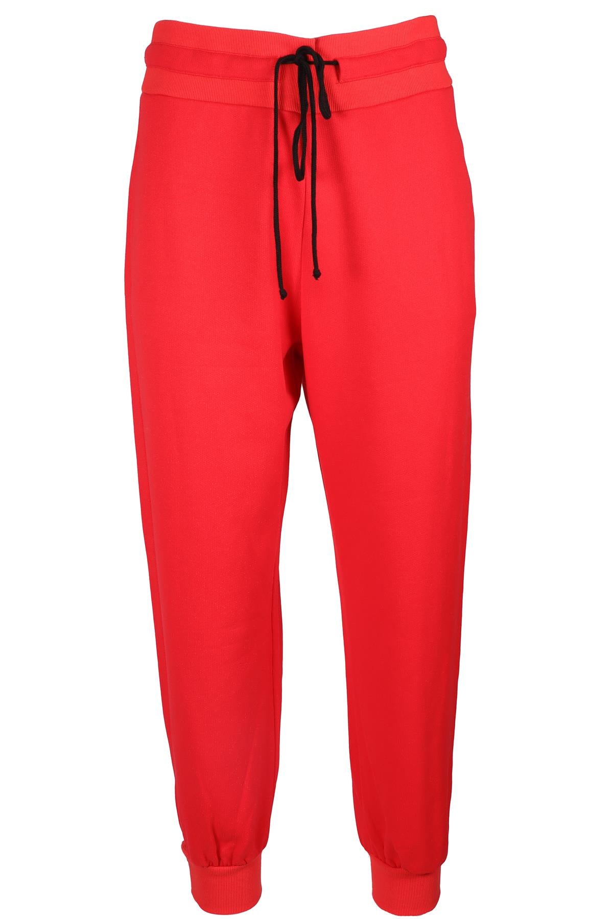 THE RANGE RED COTTON TRACK PANTS LARGE