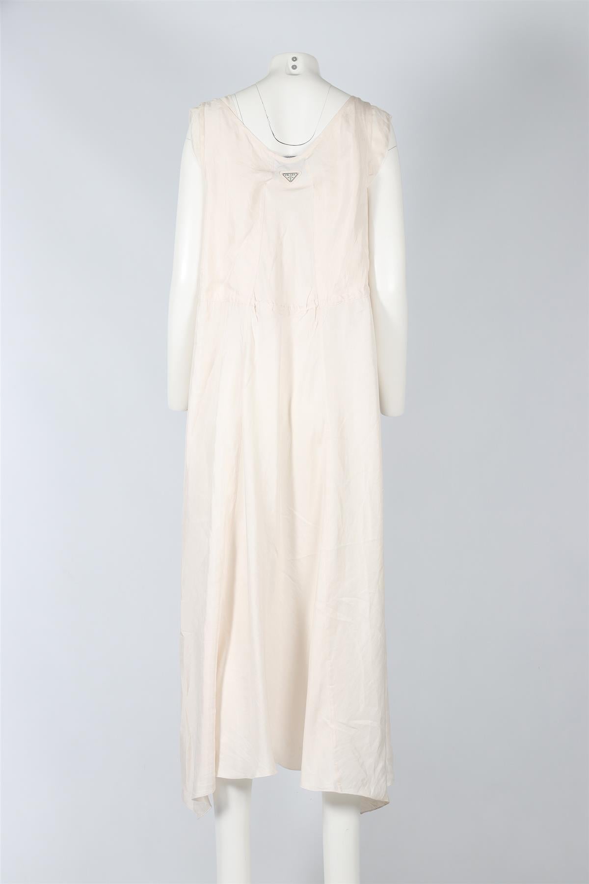 PRADA BLUSH SILK MAXI DRESS IT 42 UK 10