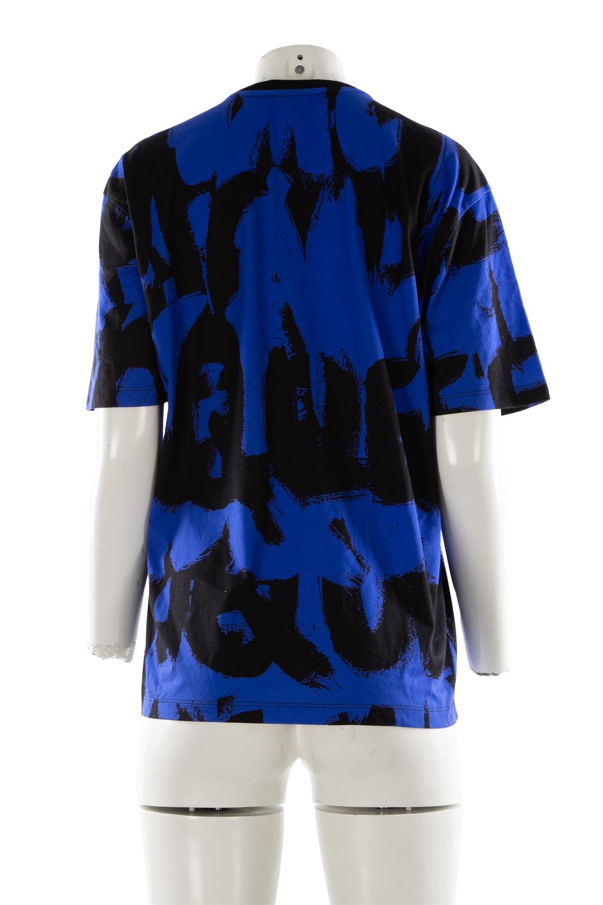 ALEXANDER MCQUEEN BLUE COTTON T-SHIRT IT 42