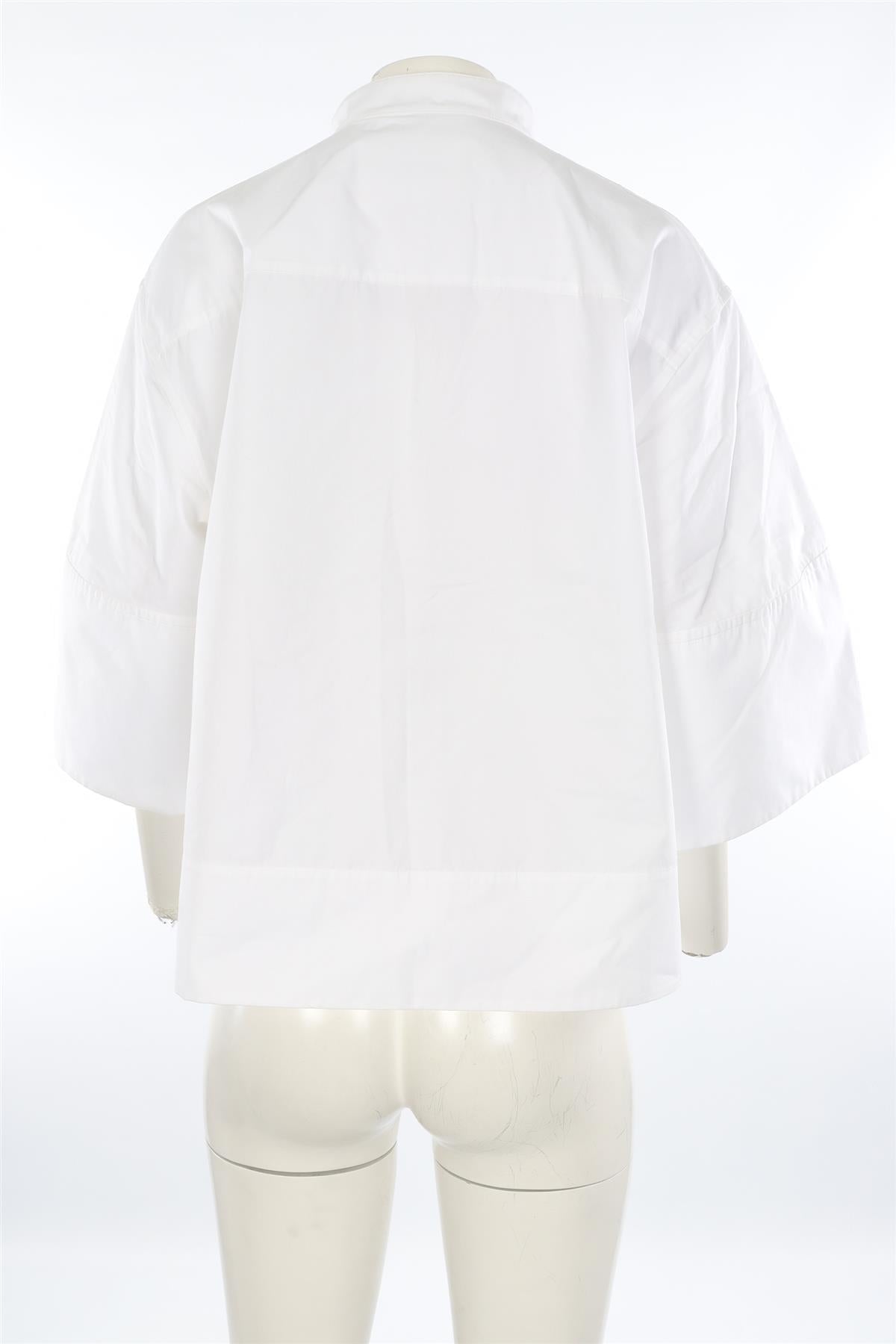 JIL SANDER WHITE COTTON SHIRT FR 36 UK 8