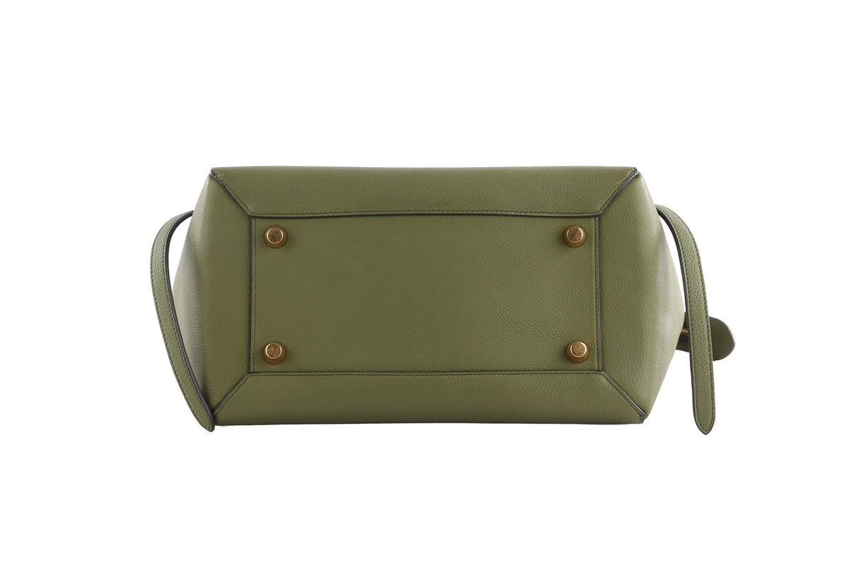 CELINE GREEN MICRO BELT LEATHER TOTE BAG