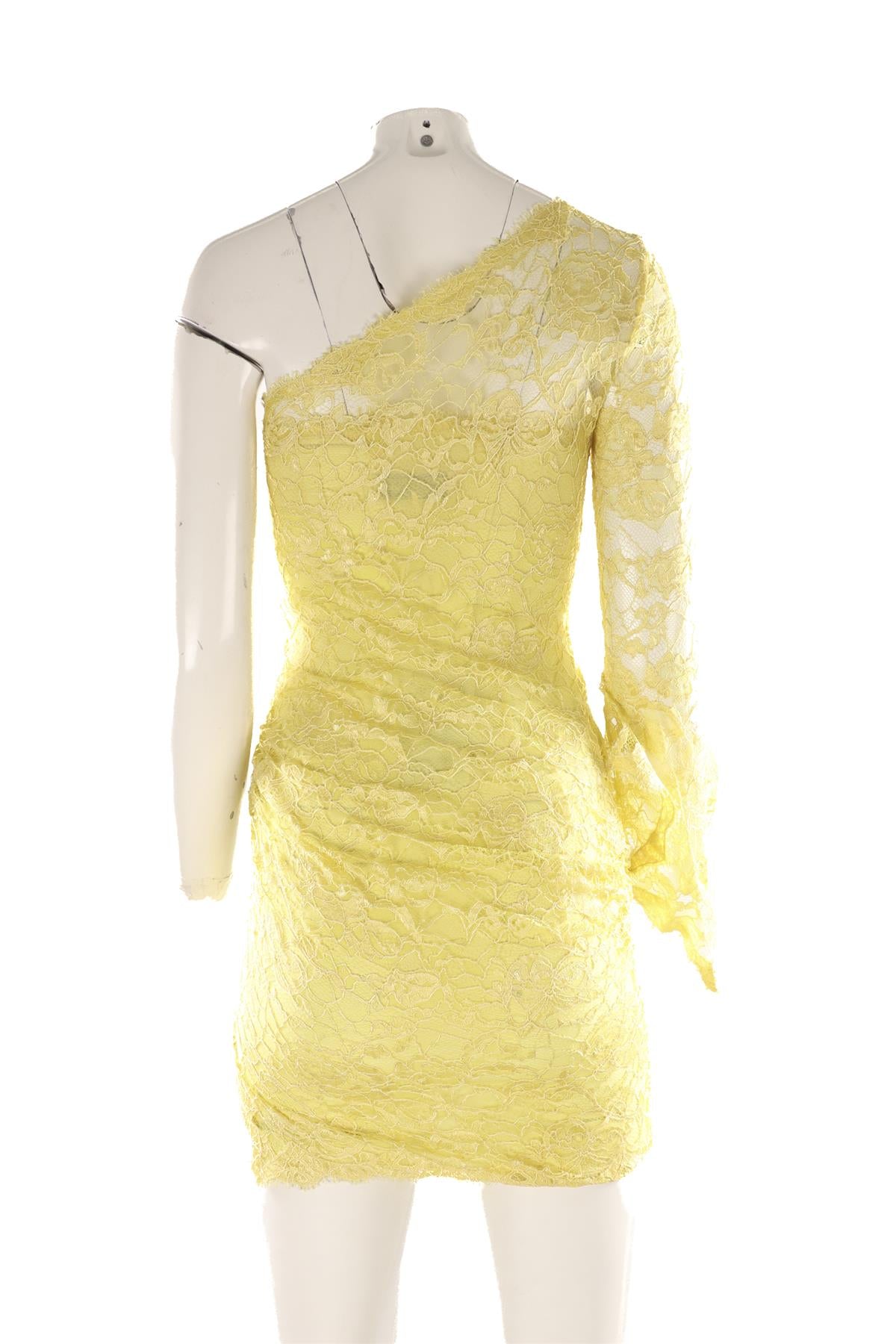 EMILIO PUCCI YELLOW LACE MINI DRESS IT 38 UK 6