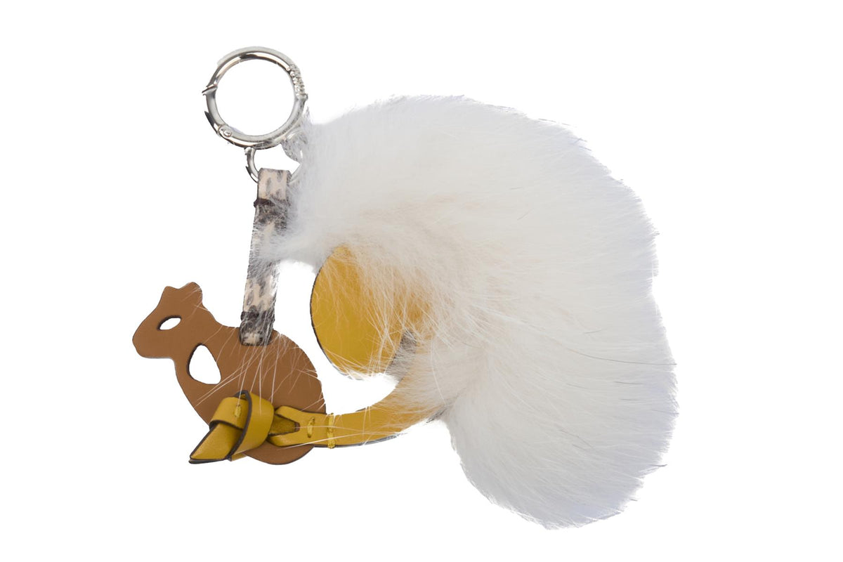FENDI MULTI SQUIRREL LEATHER BAG CHARM