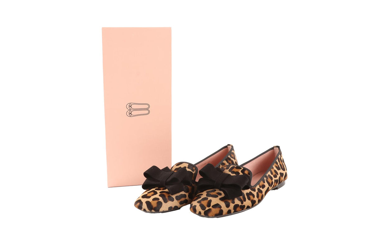 PRETTY BALLERINAS BROWN CALF HAIR FLATS  EU 39 UK 6 US 9
