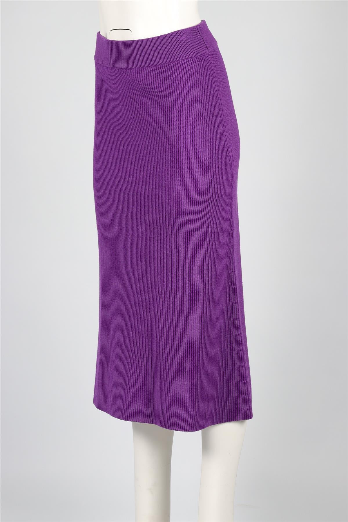 SEZANE PURPLE WOOL SKIRT MEDIUM