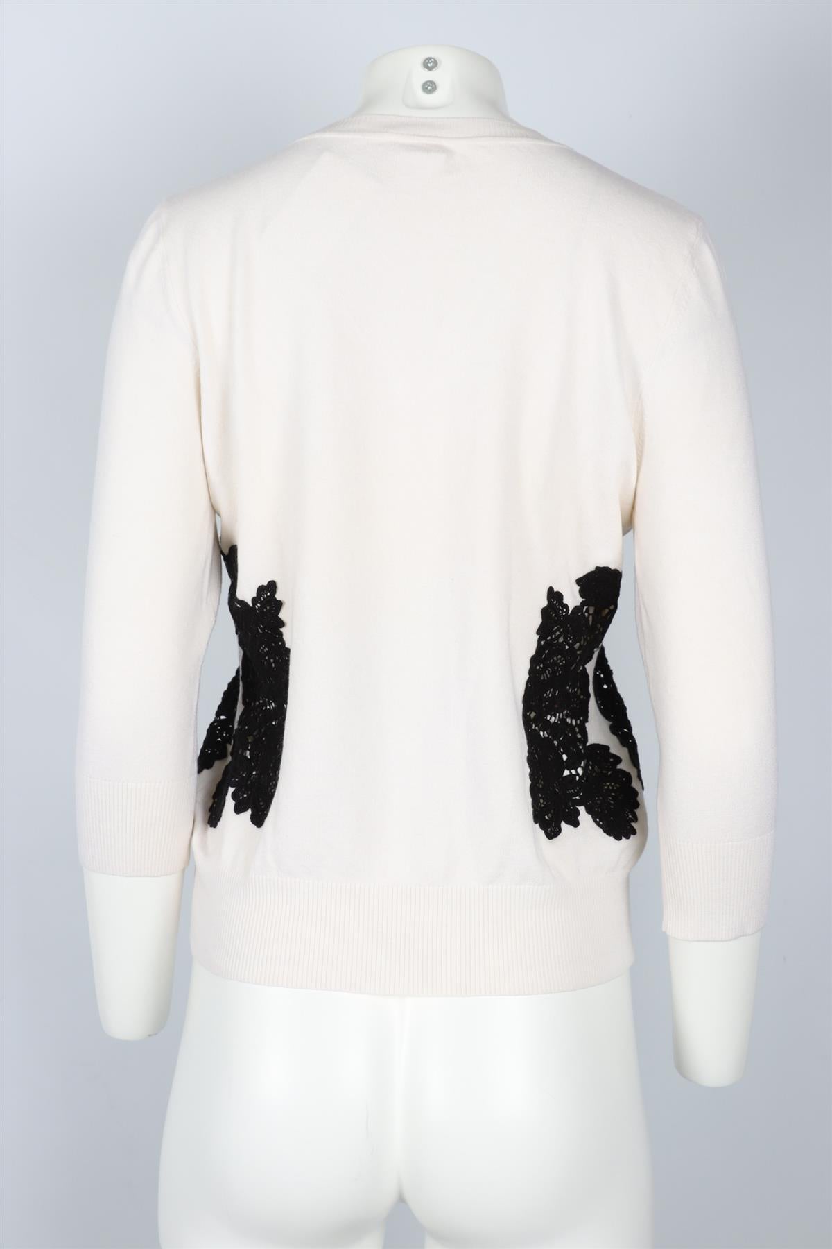 LA PERLA CREAM WOOL BLEND SWEATER IT 46 UK 14