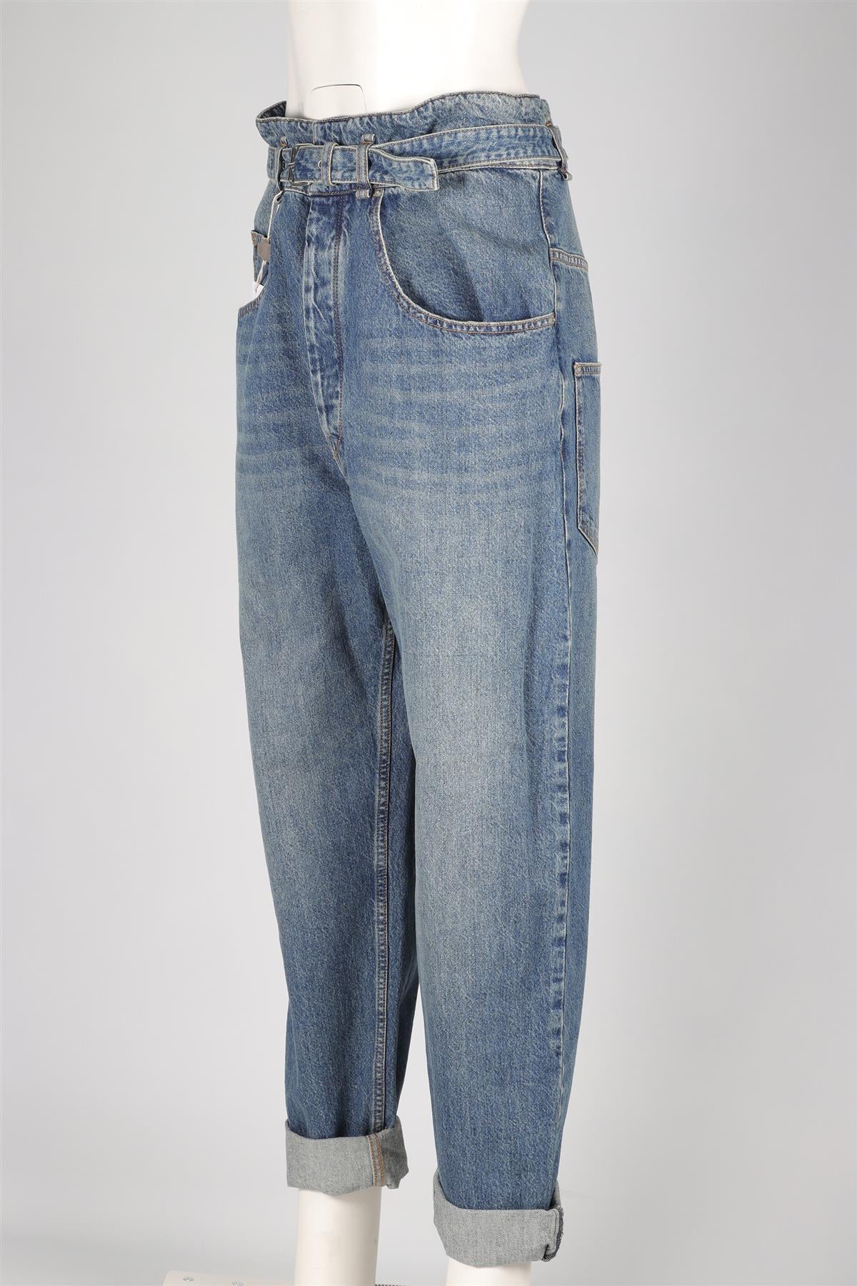 ISABEL MARANT ÉTOILE BLUE HIGH RISE STRAIGHT LEG JEANS FR 38 UK 10