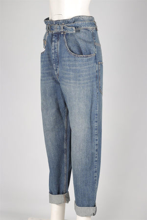 ISABEL MARANT ÉTOILE BLUE HIGH RISE STRAIGHT LEG JEANS FR 38 UK 10