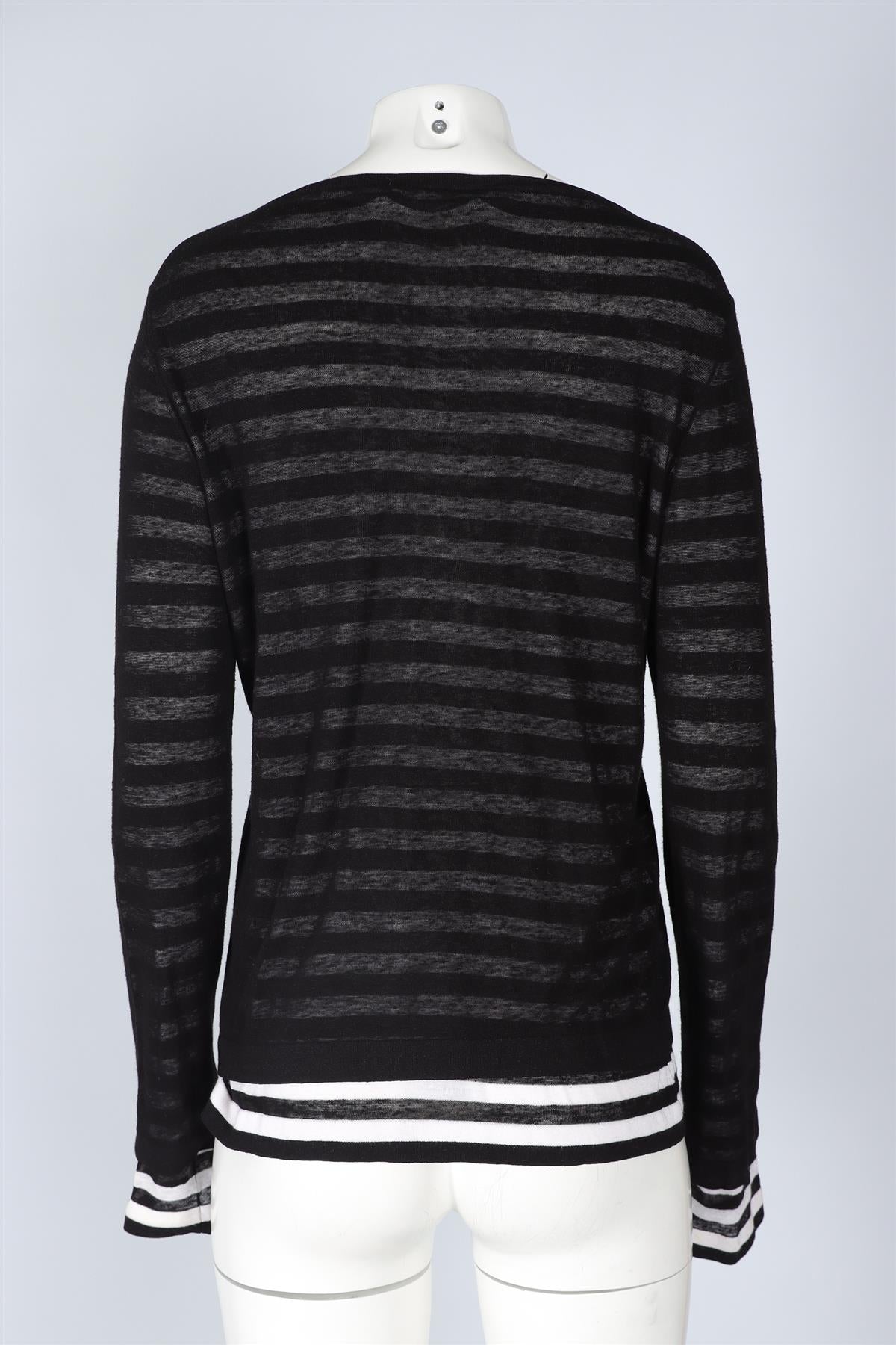 MICHAEL KORS BLACK LINEN TOP LARGE