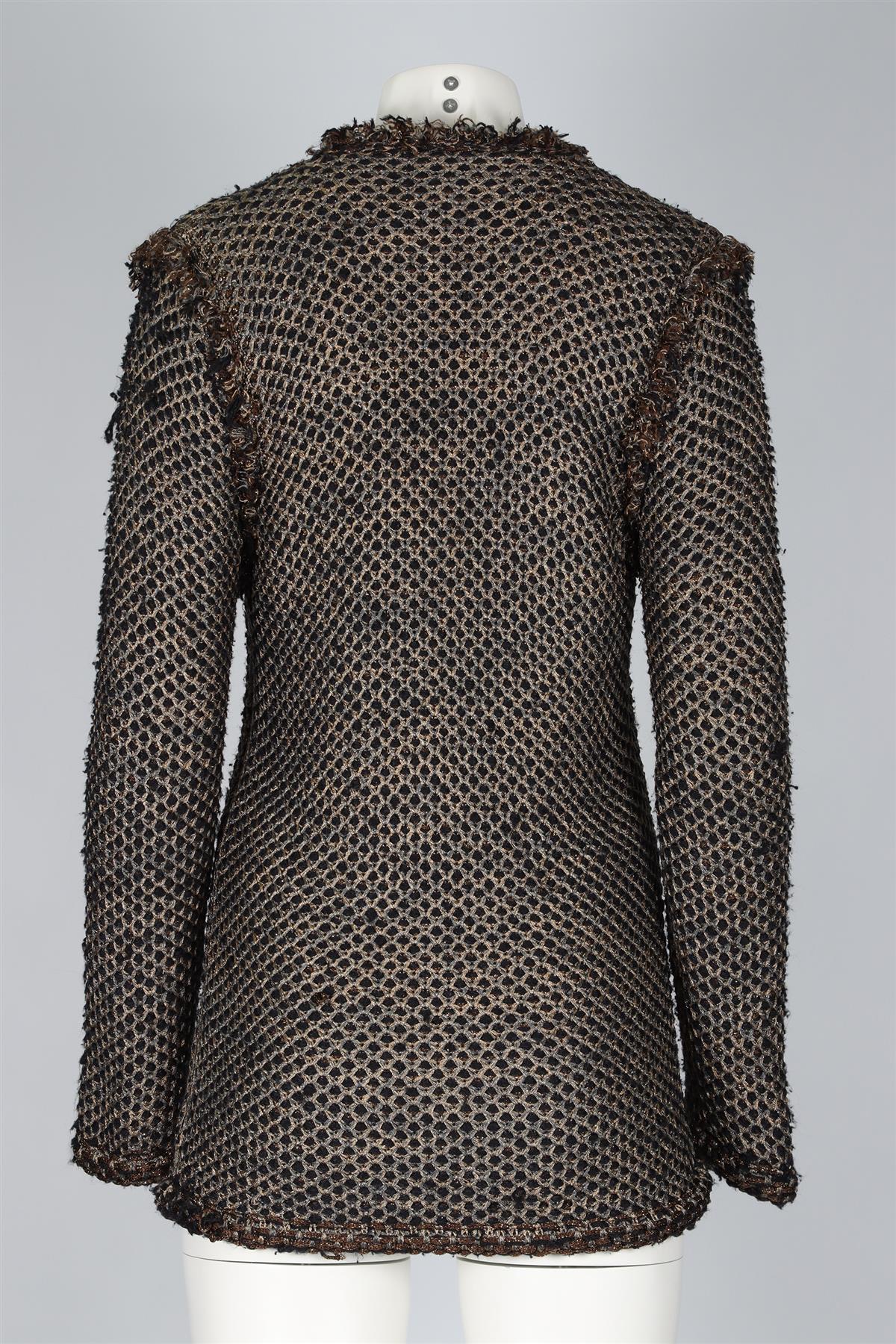 LANVIN GOLD 2011 TWEED JACKET MEDIUM