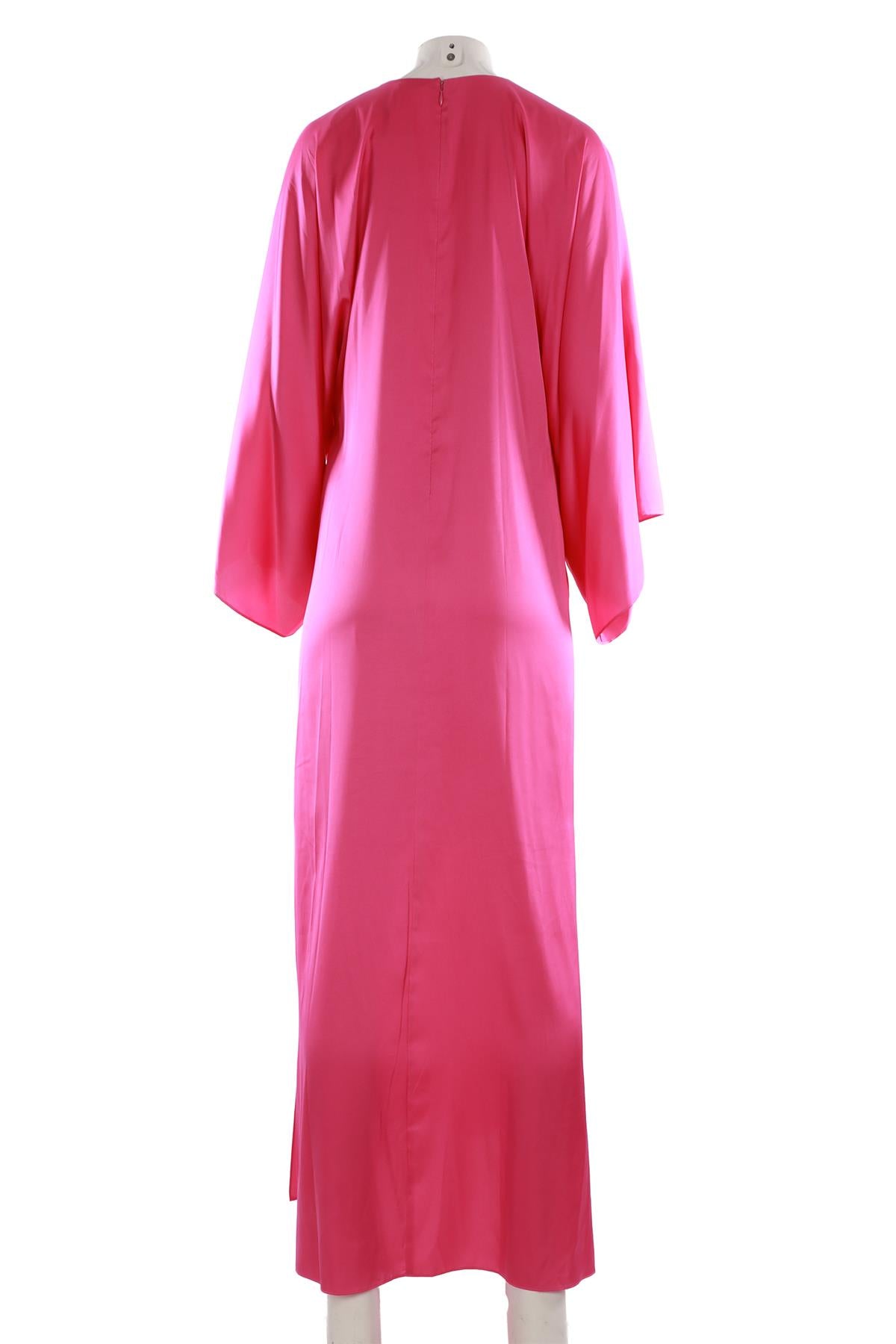 ALEXIS PINK SATIN MAXI DRESS SMALL