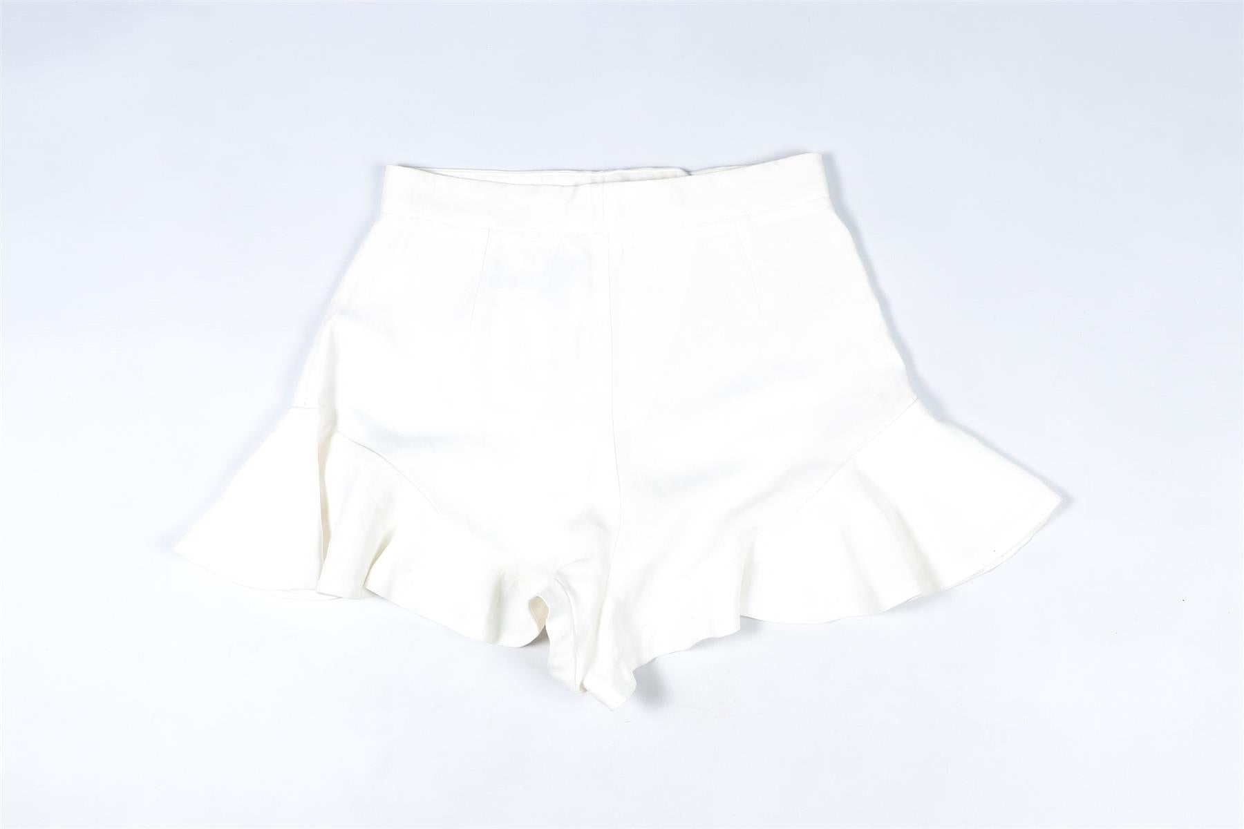 SANDRO WHITE LINEN SHORTS FR 36 UK 8