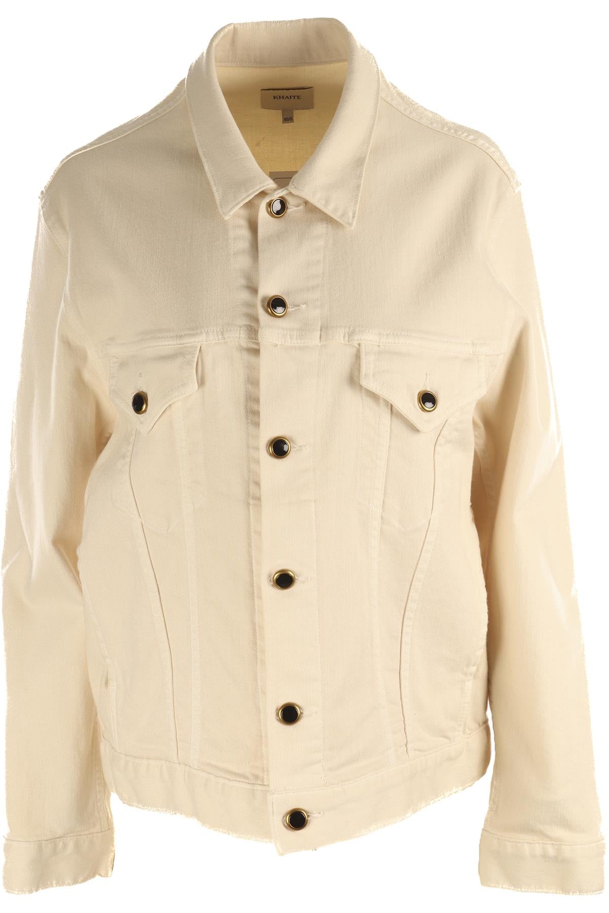 KHAITE CREAM DENIM JACKET XSMALL/SMALL