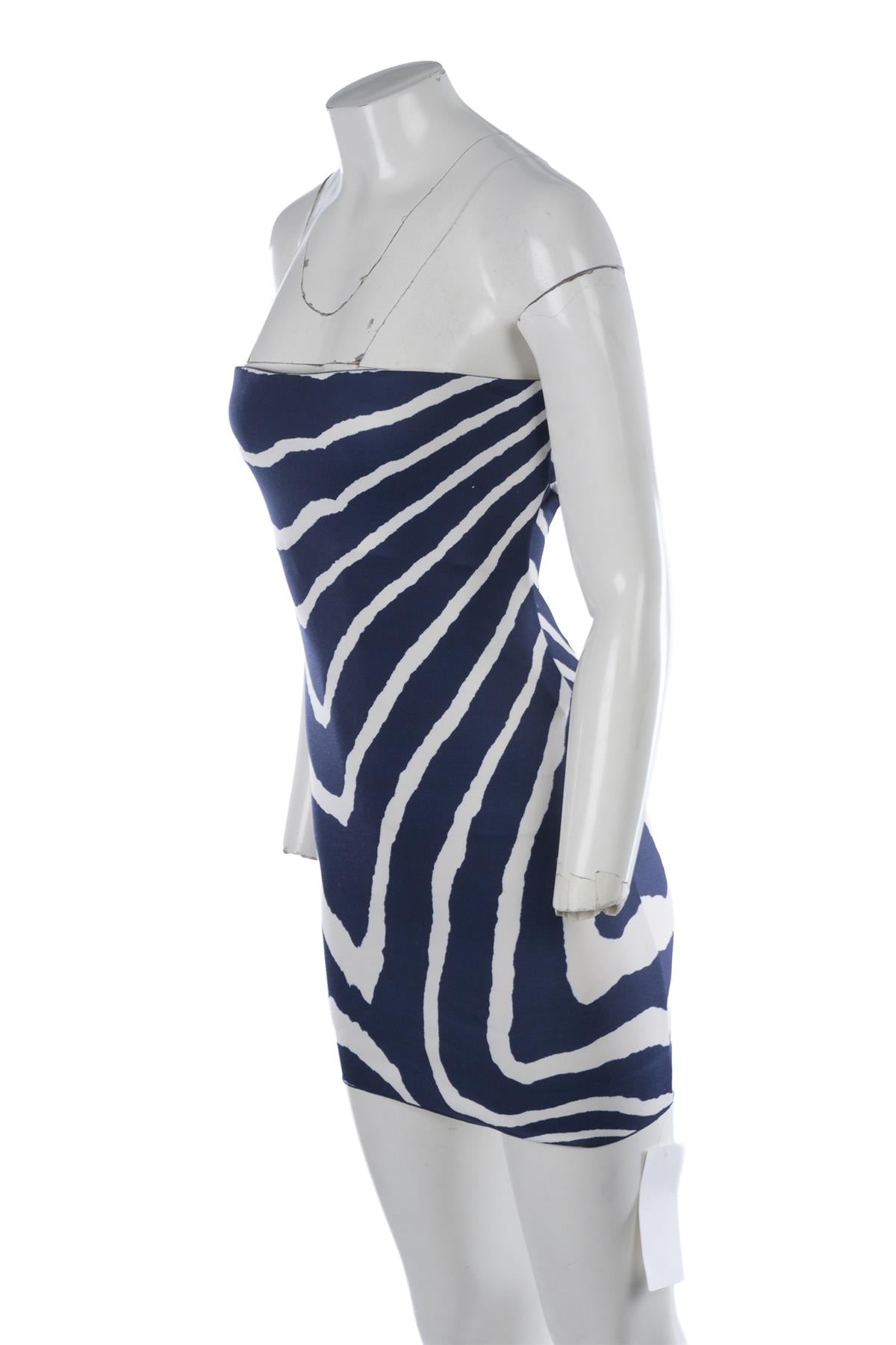 Blue Jersey Mini Dress