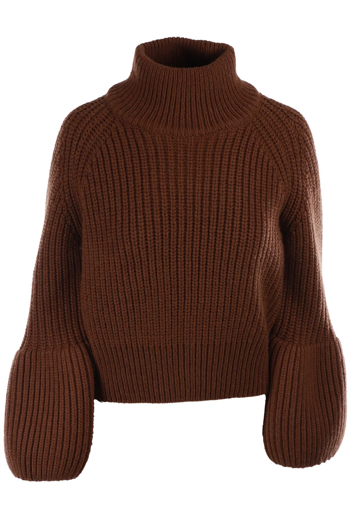 BROWN WOOL SWEATER