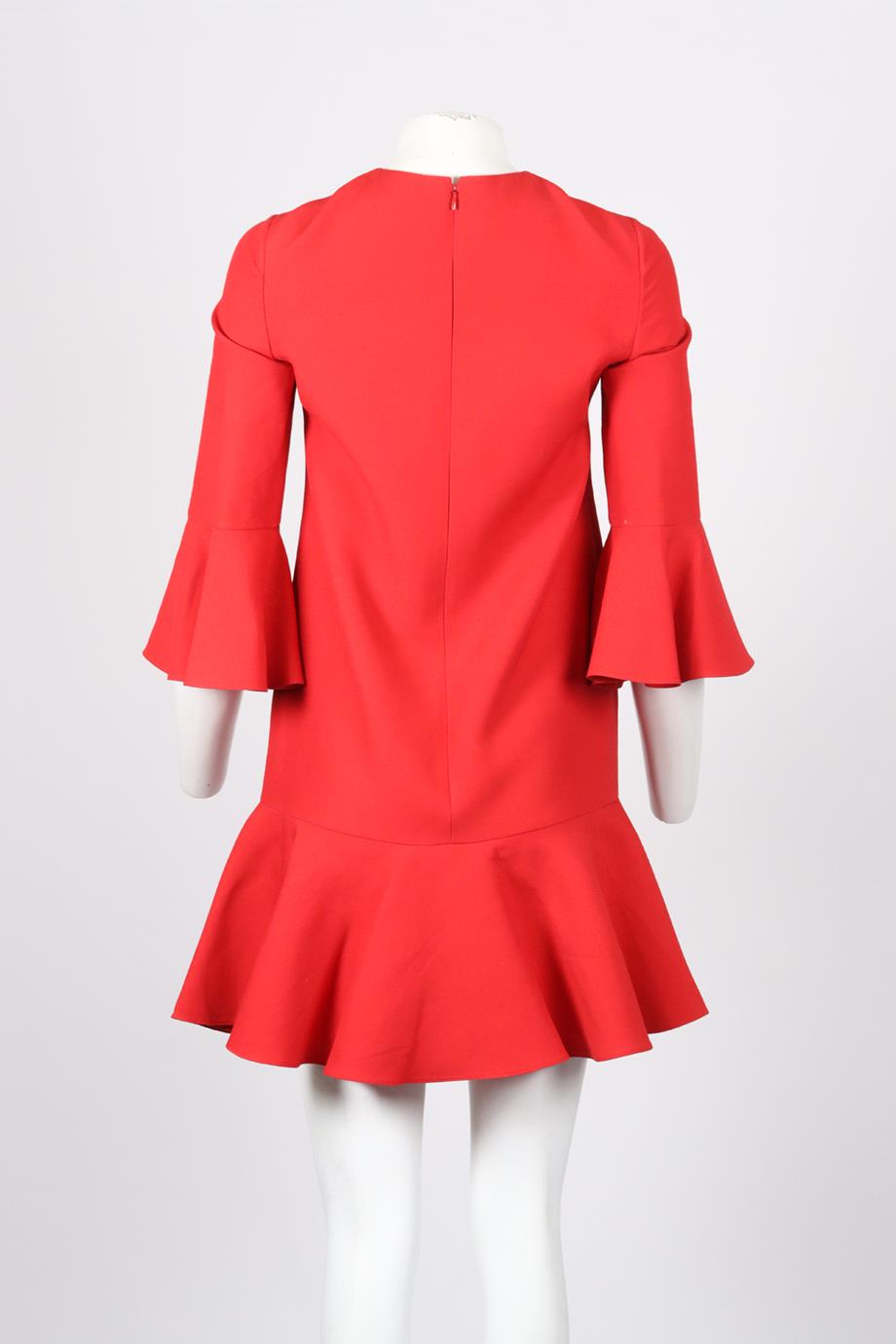 VALENTINO WOOL AND SILK BLEND MINI DRESS IT 38 UK 6