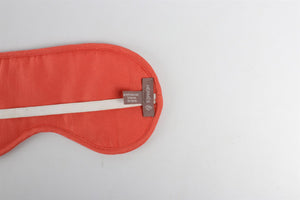 HERMÈS ORANGE PETIT H SILK EYE MASK ONE SIZE