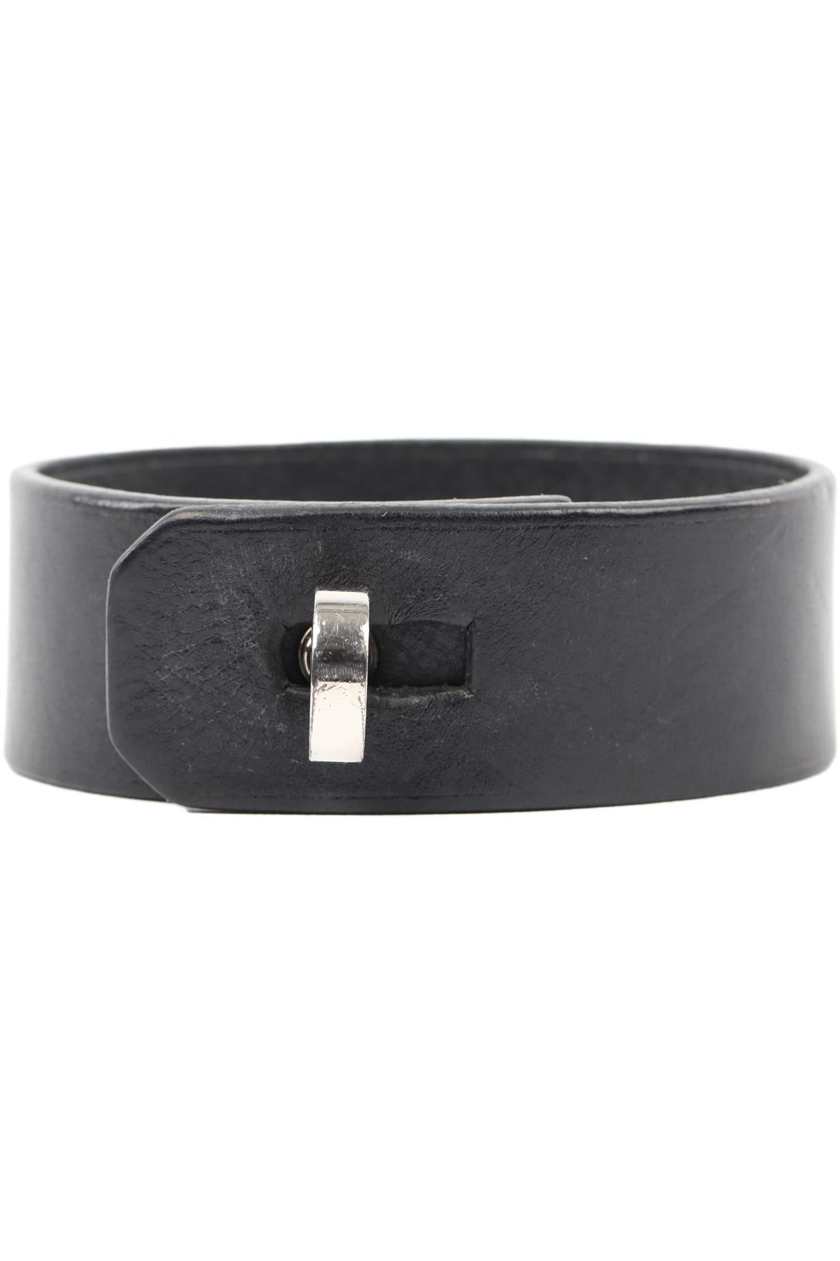 HERMÈS BLACK 2014 HIP HOP LEATHER BRACELET