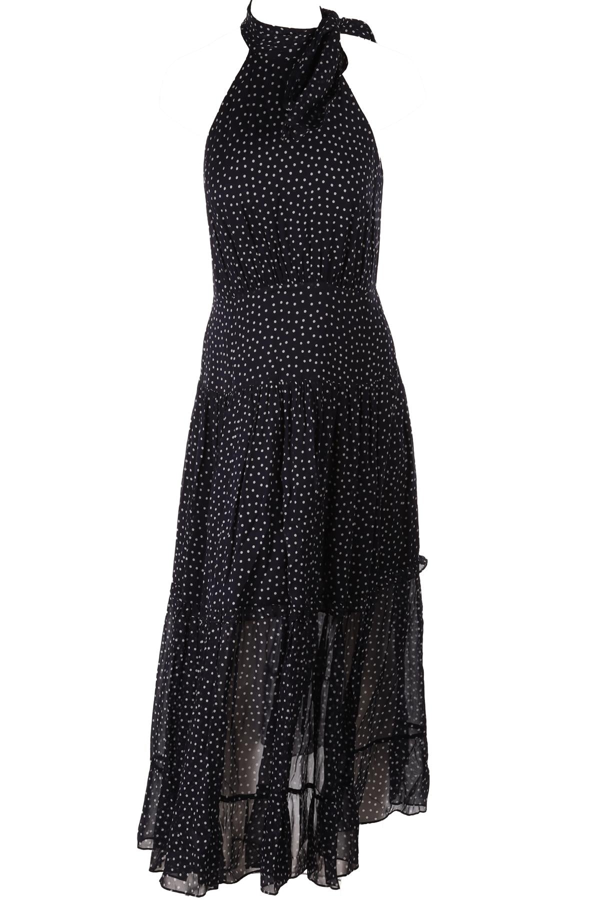 NAVY CREPE MAXI DRESS