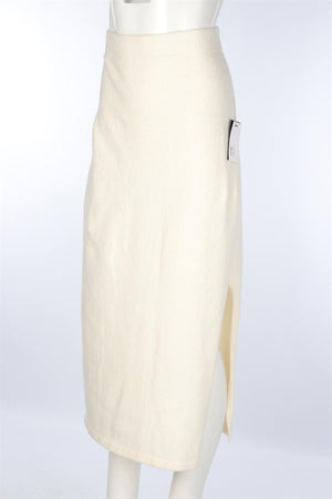 ALTUZARRA CREAM CREAM KNIT MAXI SKIRT LARGE