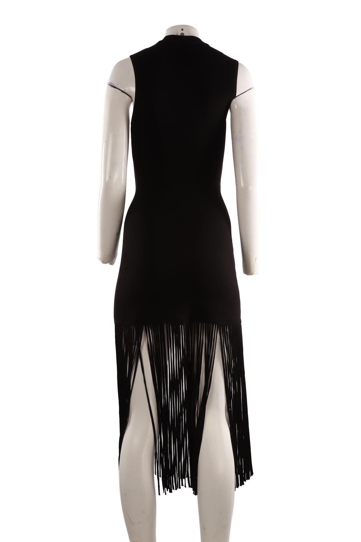 BLACK JERSEY MIDI DRESS