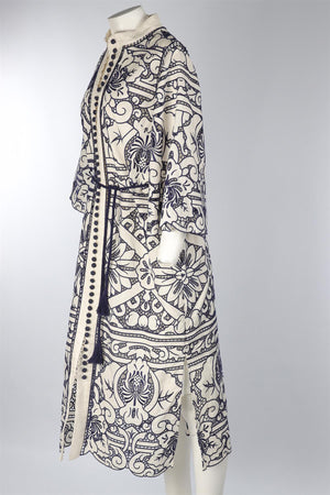 ZIMMERMANN CREAM COTTON MAXI DRESS 3 UK 14