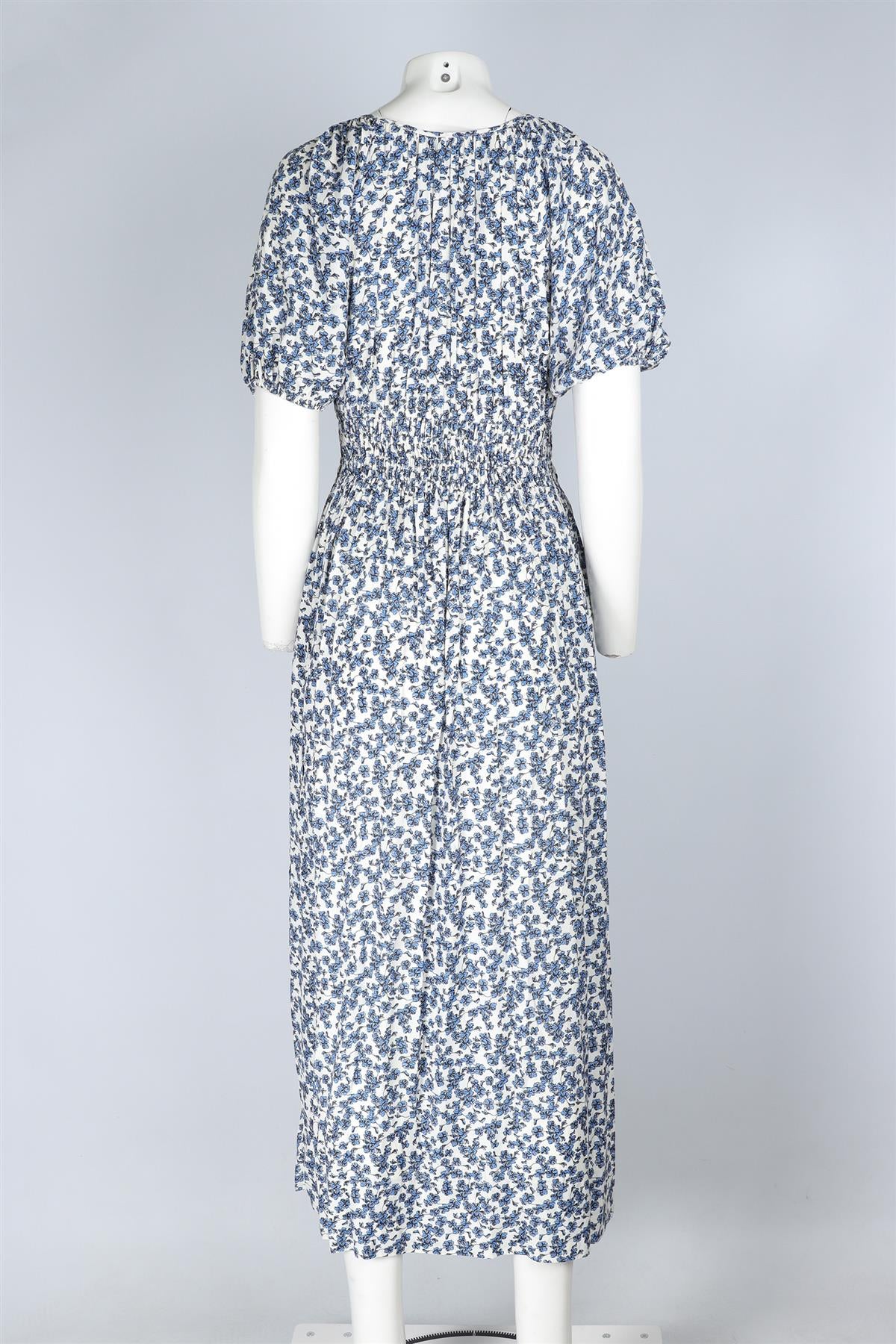 FAITHFUL THE BRAND BLUE RAYON MAXI DRESS UK 8