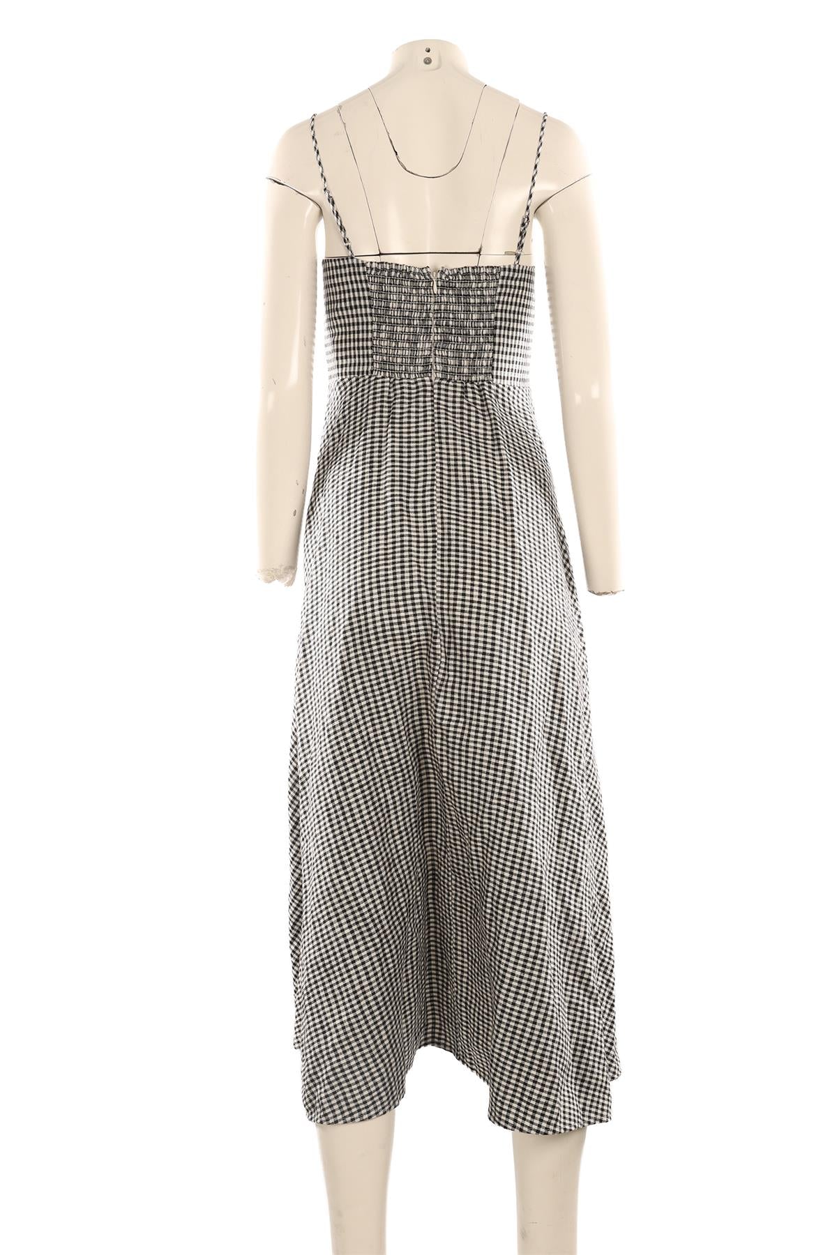 REFORMATION BLACK LINEN MAXI DRESS US 2 UK 6