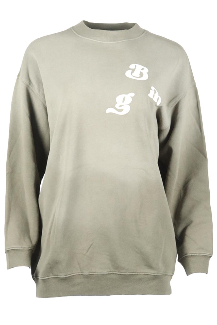ANINE BING PRINTED COTTON SWEATSHIRT XSMALL